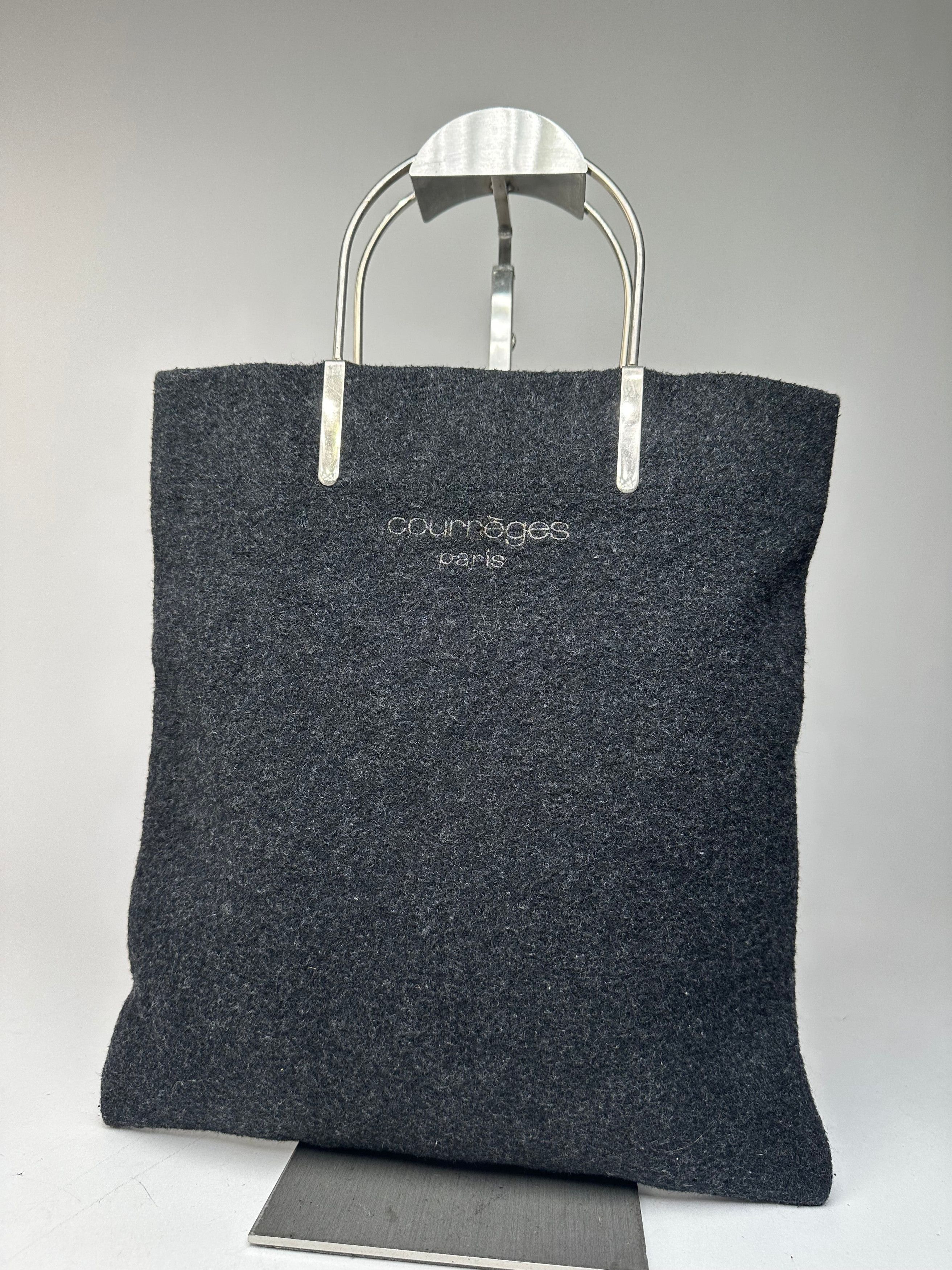 Courreges Vintage Wool Handbag Black Size ONE SIZE - 1 Thumbnail