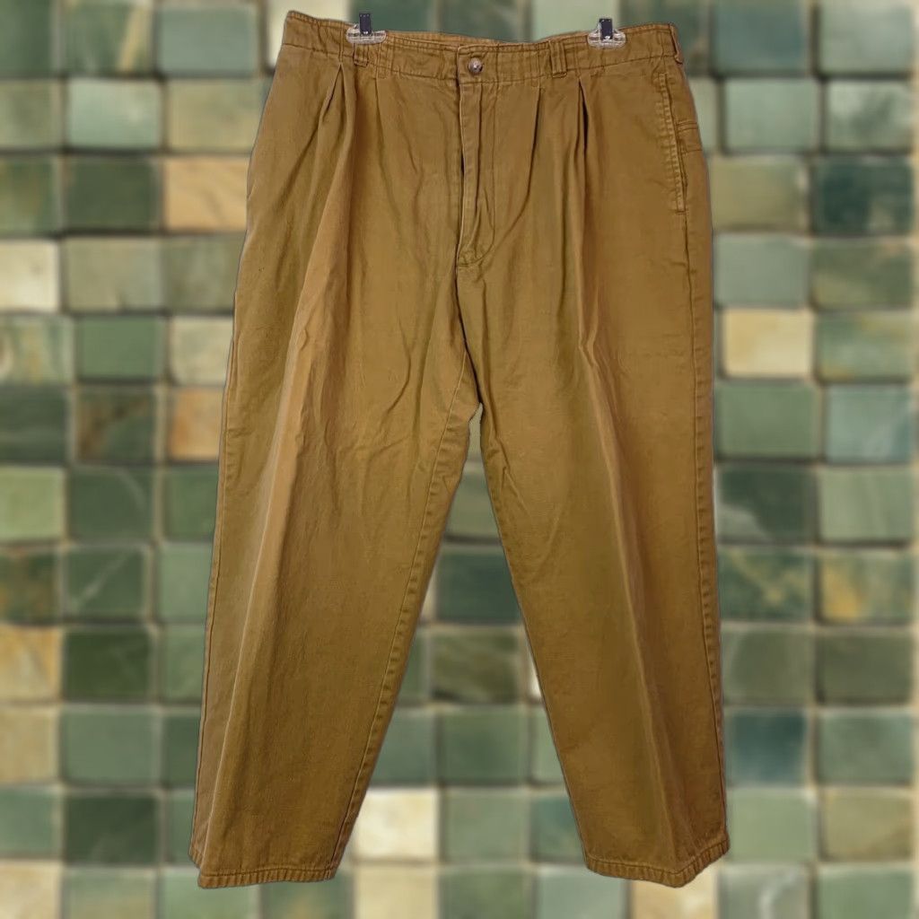 Vintage VINTAGE US1 Basic System Khaki Mens Pants Size 36 1990s Size US 36 / EU 52 - 1 Thumbnail