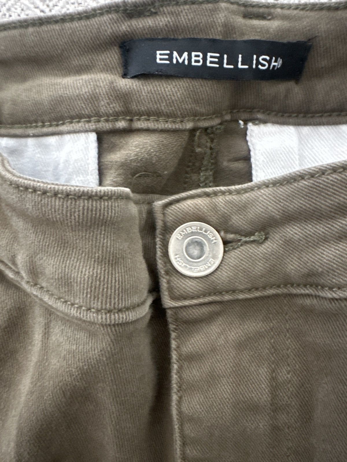 Embellish EMBELLISH NYC WASHED GREEN DENIM CARGO PANTS Size US 36 / EU 52 - 3 Thumbnail
