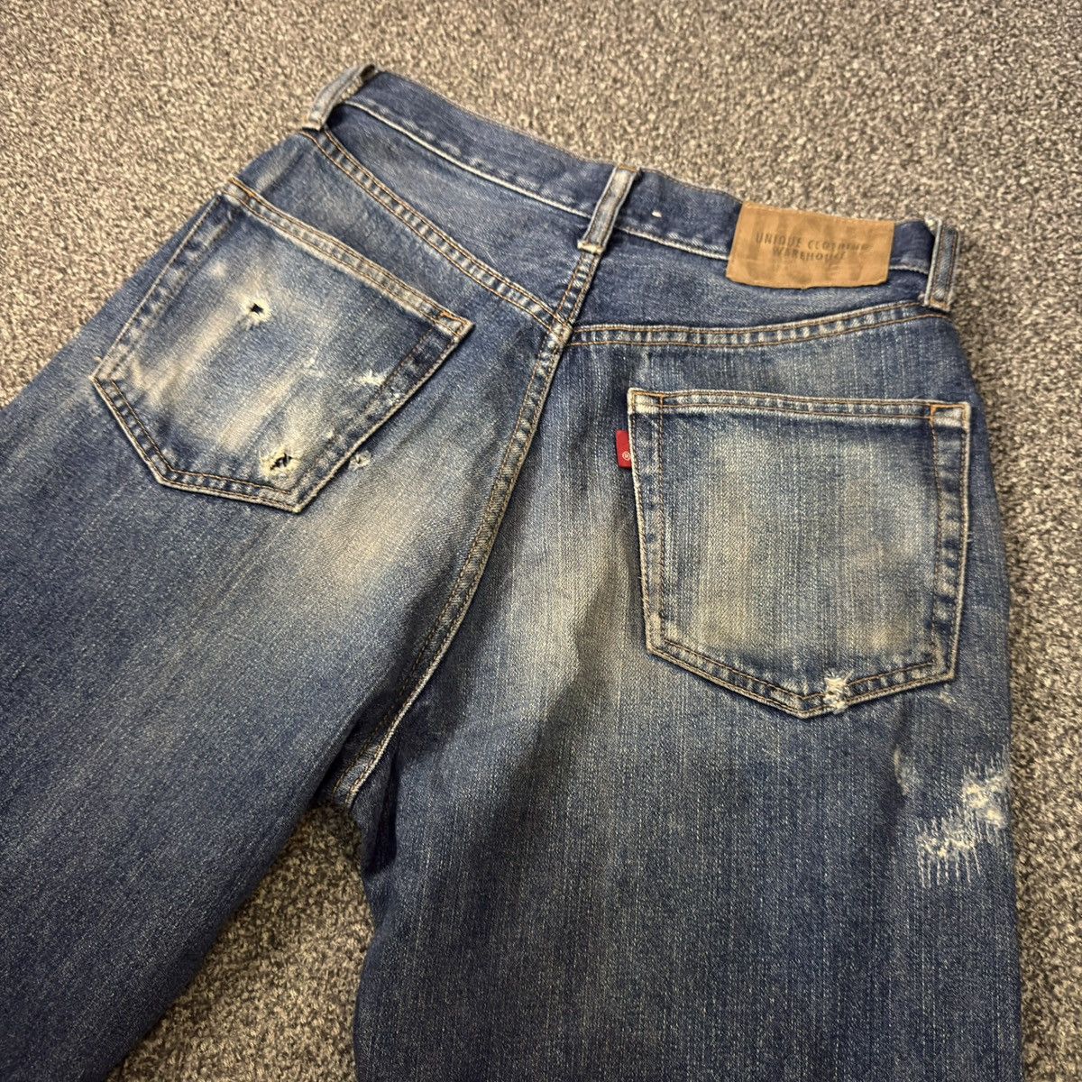 Warehouse Vintage Japanese Denim Warehouse Distressed Dirty Wash Jean Size US 27 - 8 Thumbnail