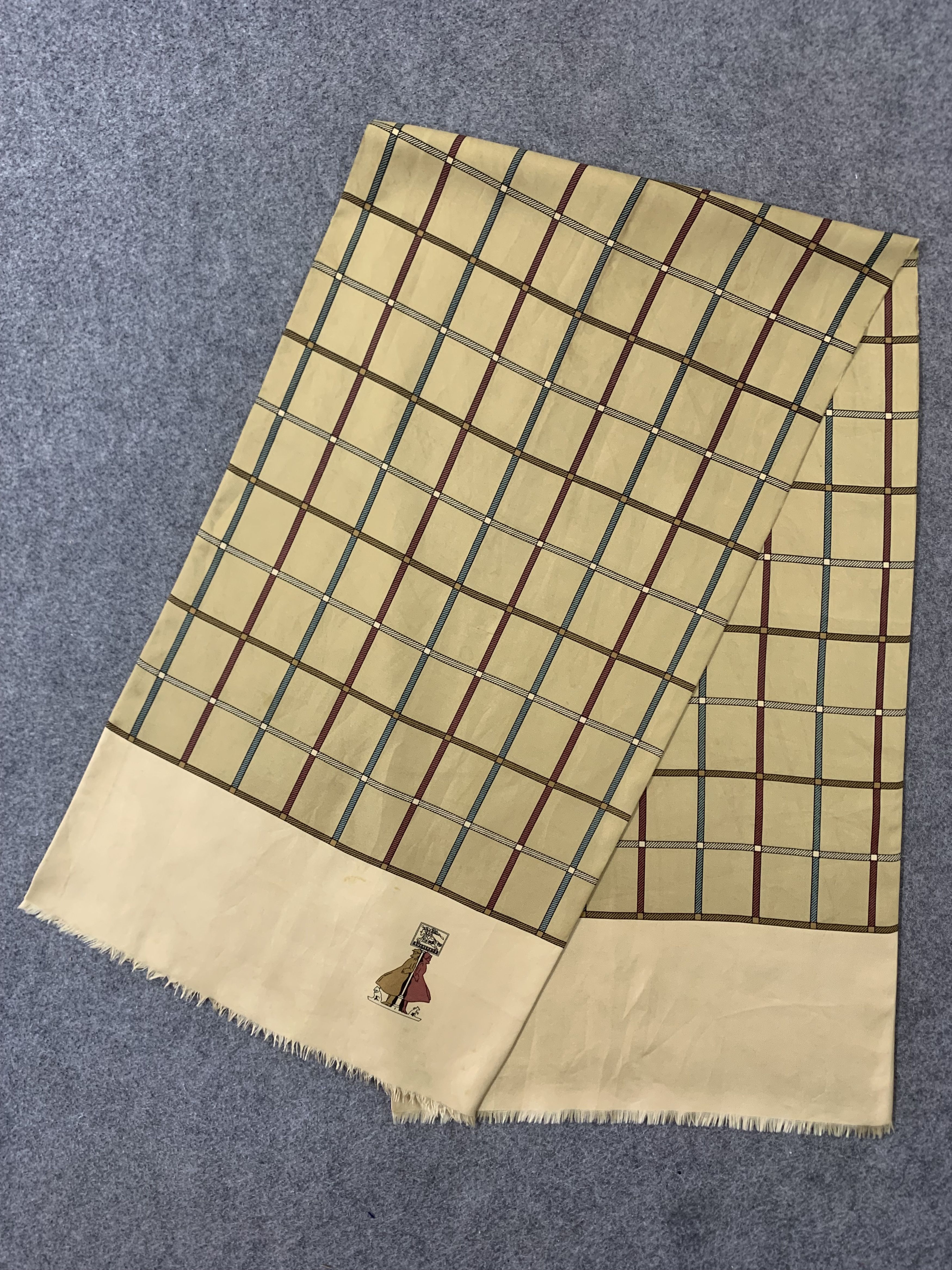 Burberry Burberry Scarf Silk Muffler Neck Wrap BL9337 Size ONE SIZE - 4 Thumbnail
