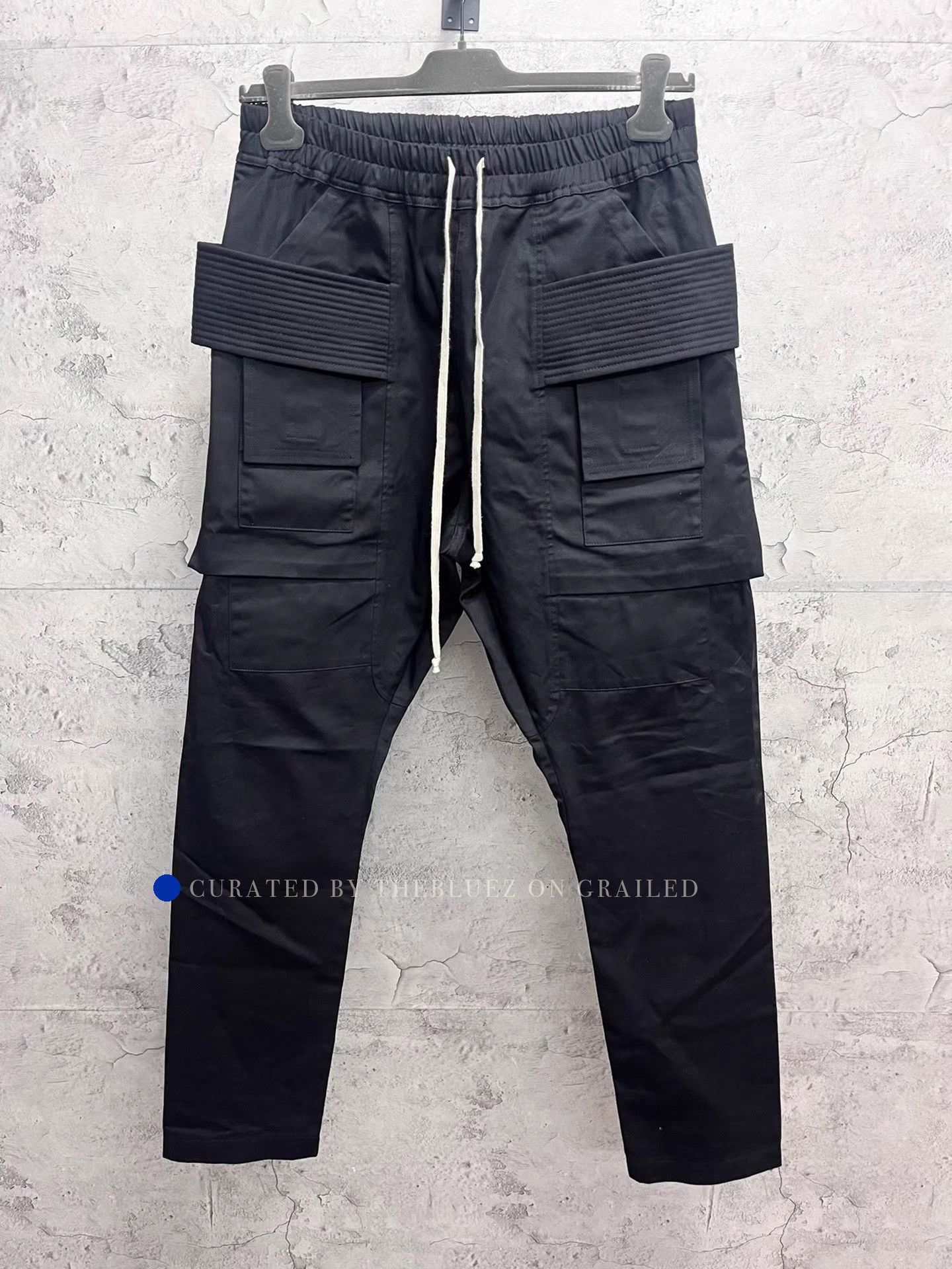 Rick Owens Black Cargo Pants with Multi Pockets Size US 32 / EU 48 - 1 Thumbnail