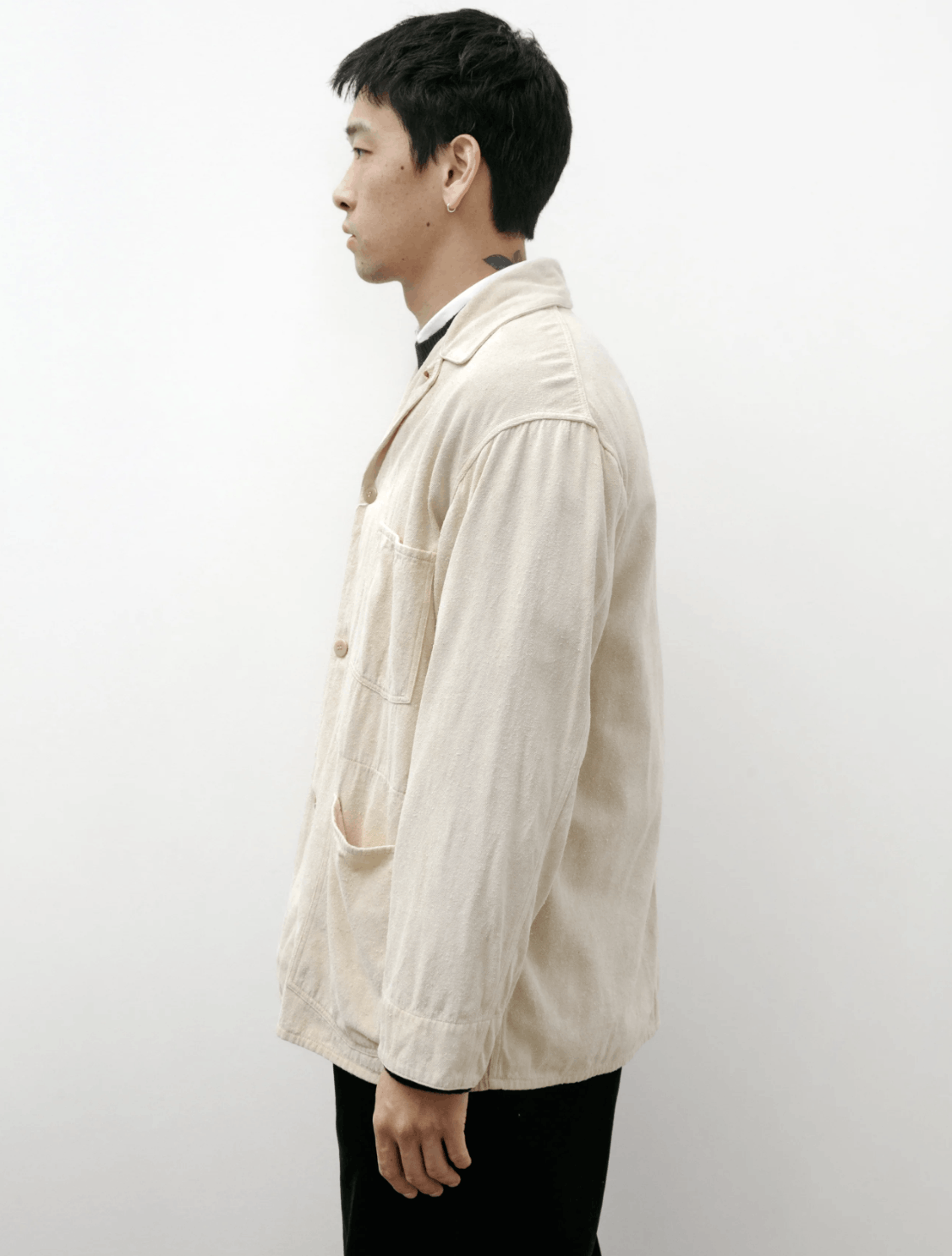 Comoli Silk Nep 1938 Jacket Ecru - 24SS Size US L / EU 52-54 / 3 - 12 Thumbnail
