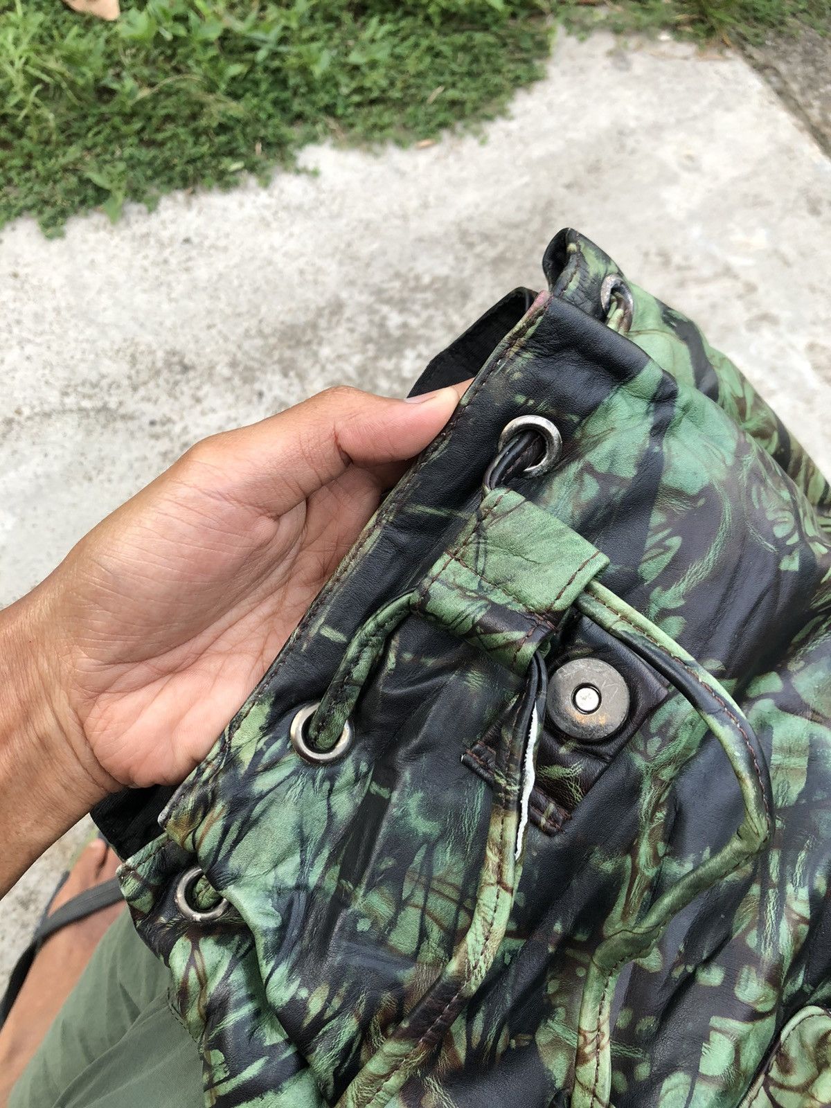 Jean Paul Gaultier VINTAGE JEAN PAUL GAULTIER CAMO STYLE LEATHER BACKPACK Size ONE SIZE - 13 Thumbnail