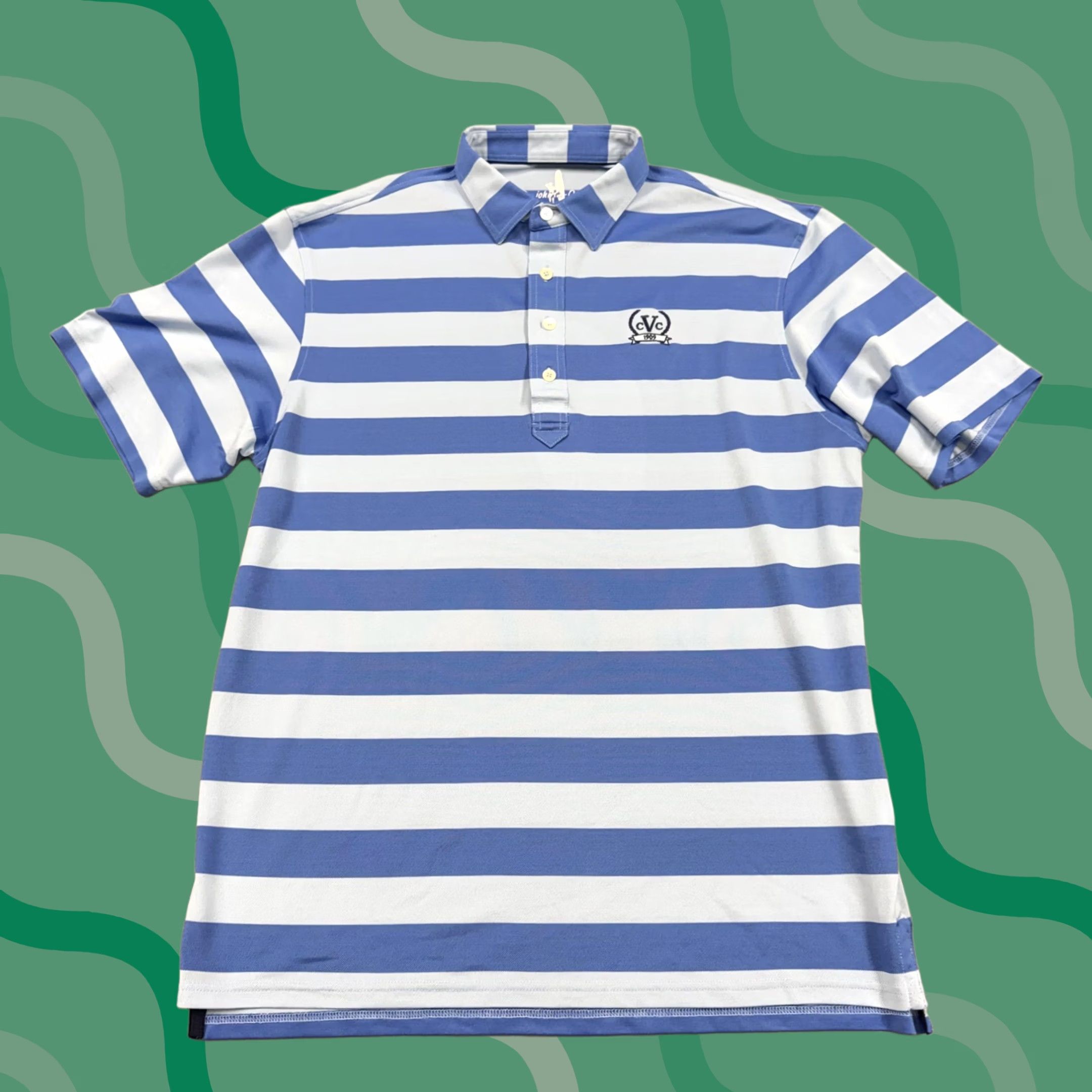 johnnie-O johnnie-O Polo Shirt Mens L Blue Stripe CVC 1909 Golf Performance Stretch Polo Shirt Polo Shirt Mens L Blue Stripe CVC 1909 Golf Performance Stretch Size US L / EU 52-54 / 3 - 1 Thumbnail