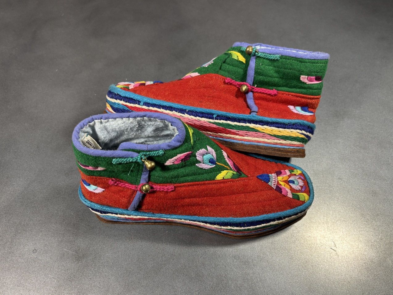 Vintage True Vintage Tibetan Boots Traditional Felt Lham 1970s Wool Size US 8.5 / IT 38.5 - 19 Thumbnail