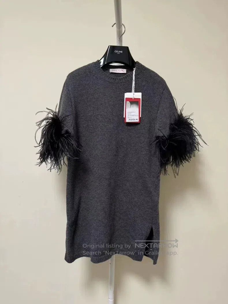 Valentino Valentino Ostrich wool sweater knitted skirt Size S / US 4 / IT 40 - 1 Thumbnail