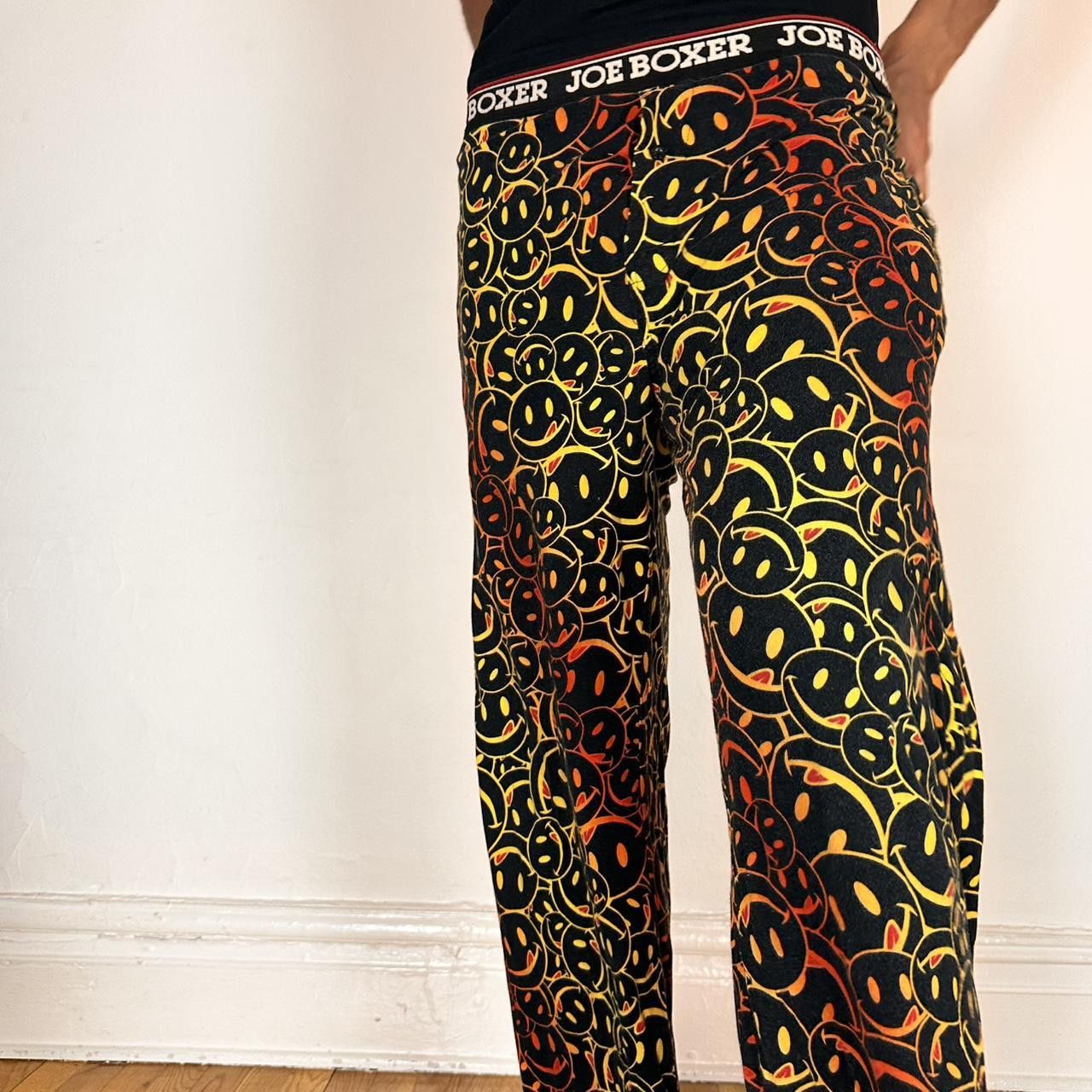 Joe Boxer JOE BOXER BLACK OMBRÉ SMILING FACE COTTON LOUNGE PANTS _ XL Size US 36 / EU 52 - 5 Thumbnail