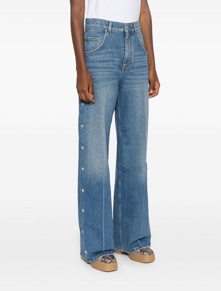 Stella McCartney o1s22i1n1024 Buttoned Ripped Jeans in Blue Size 28" / US 6 / IT 42 - 2 Thumbnail