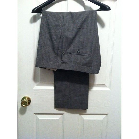 Other JB BRITCHES MENS NEW GRAY 100%WORSTED WOOL DRESS PANTS 35/30 Size 34R - 2 Thumbnail