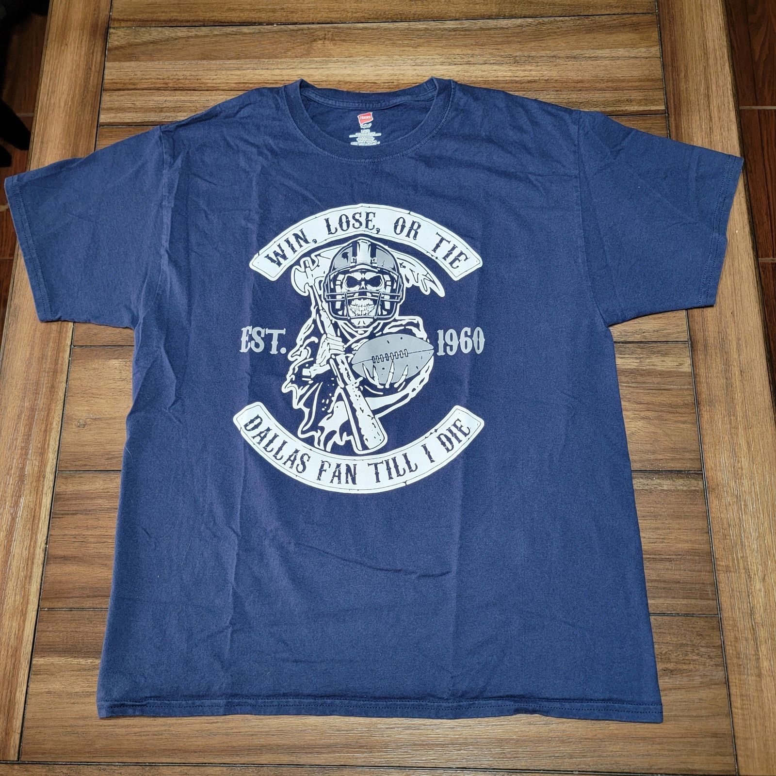 Hanes Dallas Cowboys Tee "...Dallas Fan Till I Die" - Size Lg Size US L / EU 52-54 / 3 - 1 Thumbnail