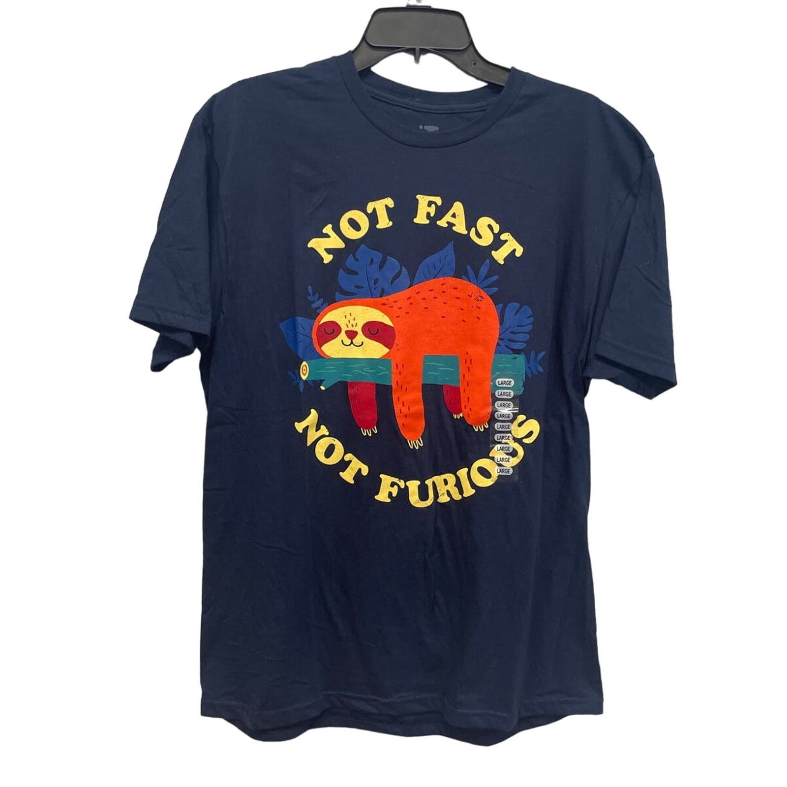 Threadless New Threadless Mens Large Sloth Not Fast Not Furious Tee Size US L / EU 52-54 / 3 - 1 Thumbnail