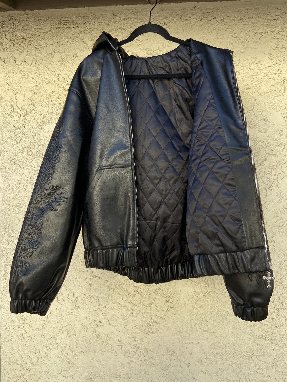 Other Curse Leather Hooded Bomber Jacket Size US S / EU 44-46 / 1 - 5 Thumbnail