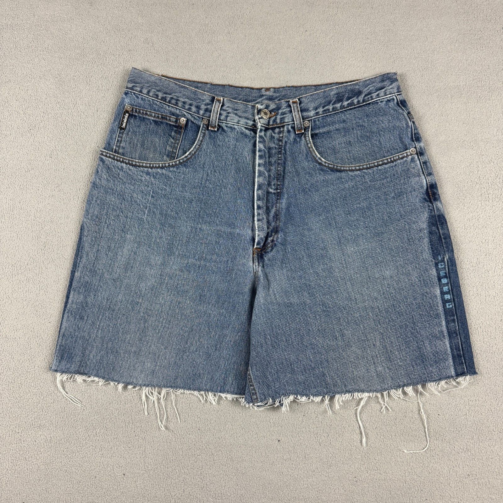 Iceberg Vintage Iceberg 90s Grunge Denim Shorts Made in Italy 36 Size US 36 / EU 52 - 1 Thumbnail