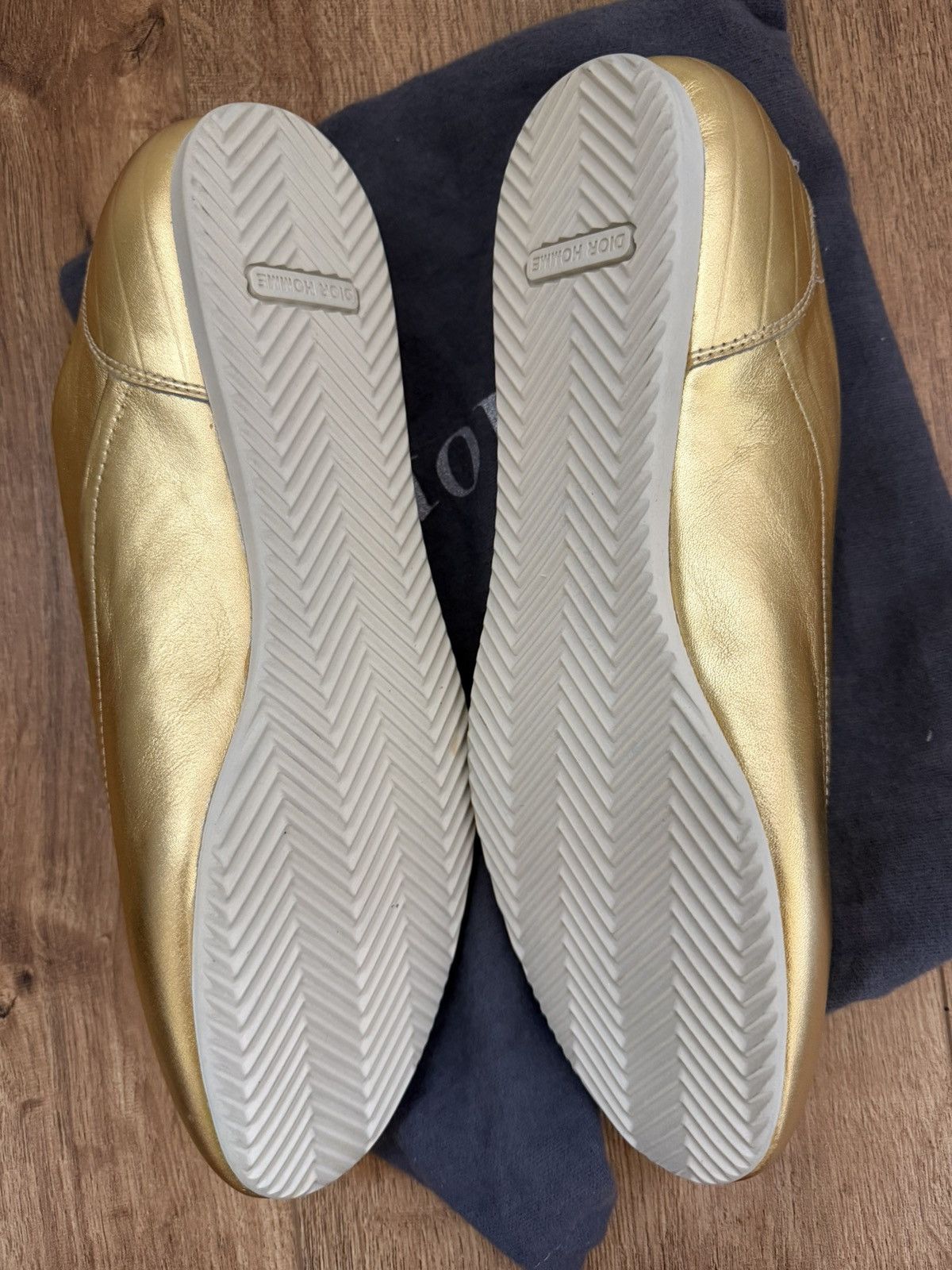 Dior Dior Homme AW07 Navigate Gold Goatskin Sneakers Size US 8.5 / EU 41-42 - 7 Thumbnail