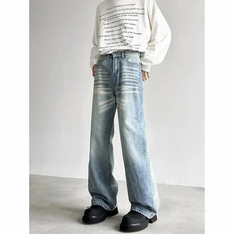 Japanese Brand Retro straight leg wide leg slightly flared jeans Size US 32 / EU 48 - 1 Thumbnail
