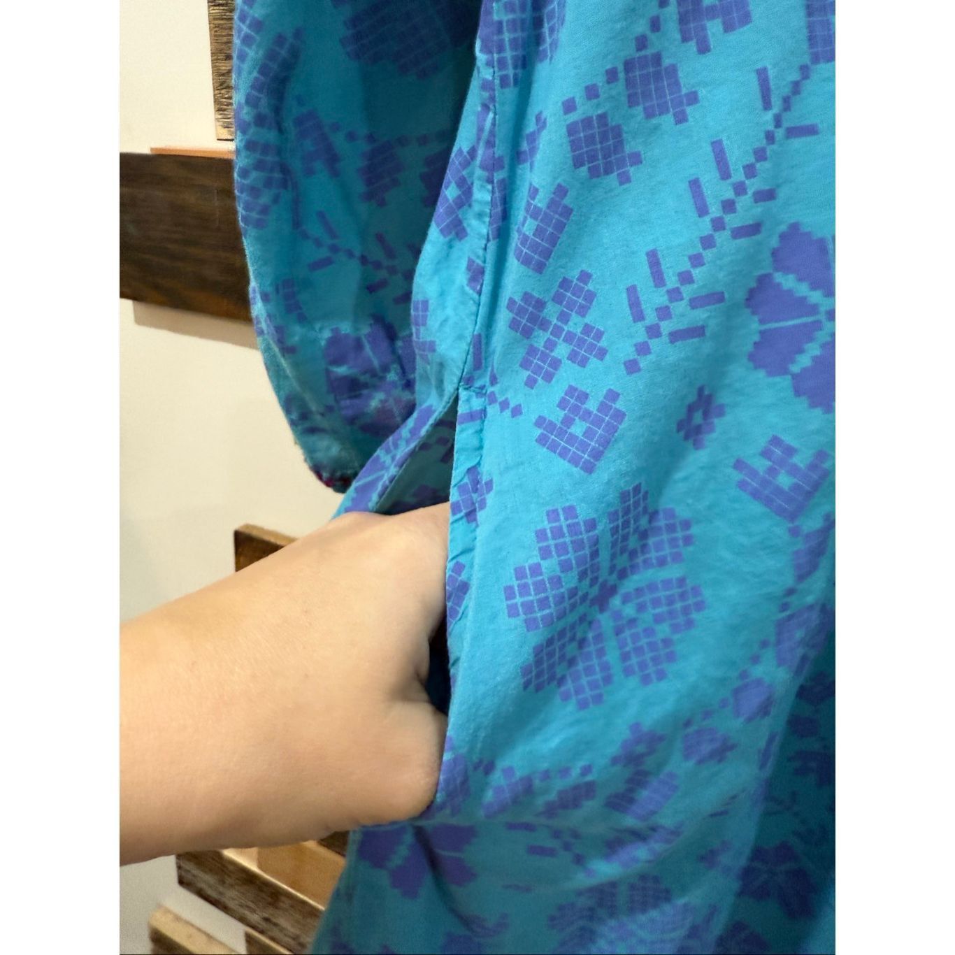 Guru Gudrun Sjoden teal button front embroidery tunic blouse top pockets size Small Size S / US 4 / IT 40 - 7 Thumbnail