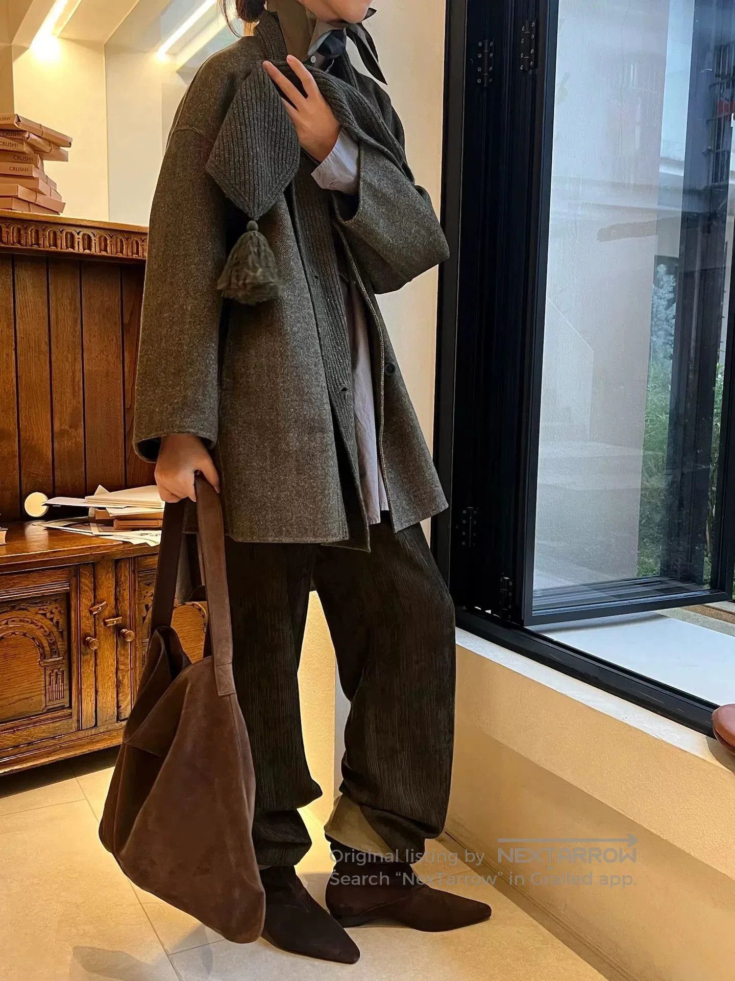 Other olive green wool double-sided coat. Size US M / EU 48-50 / 2 - 4 Thumbnail