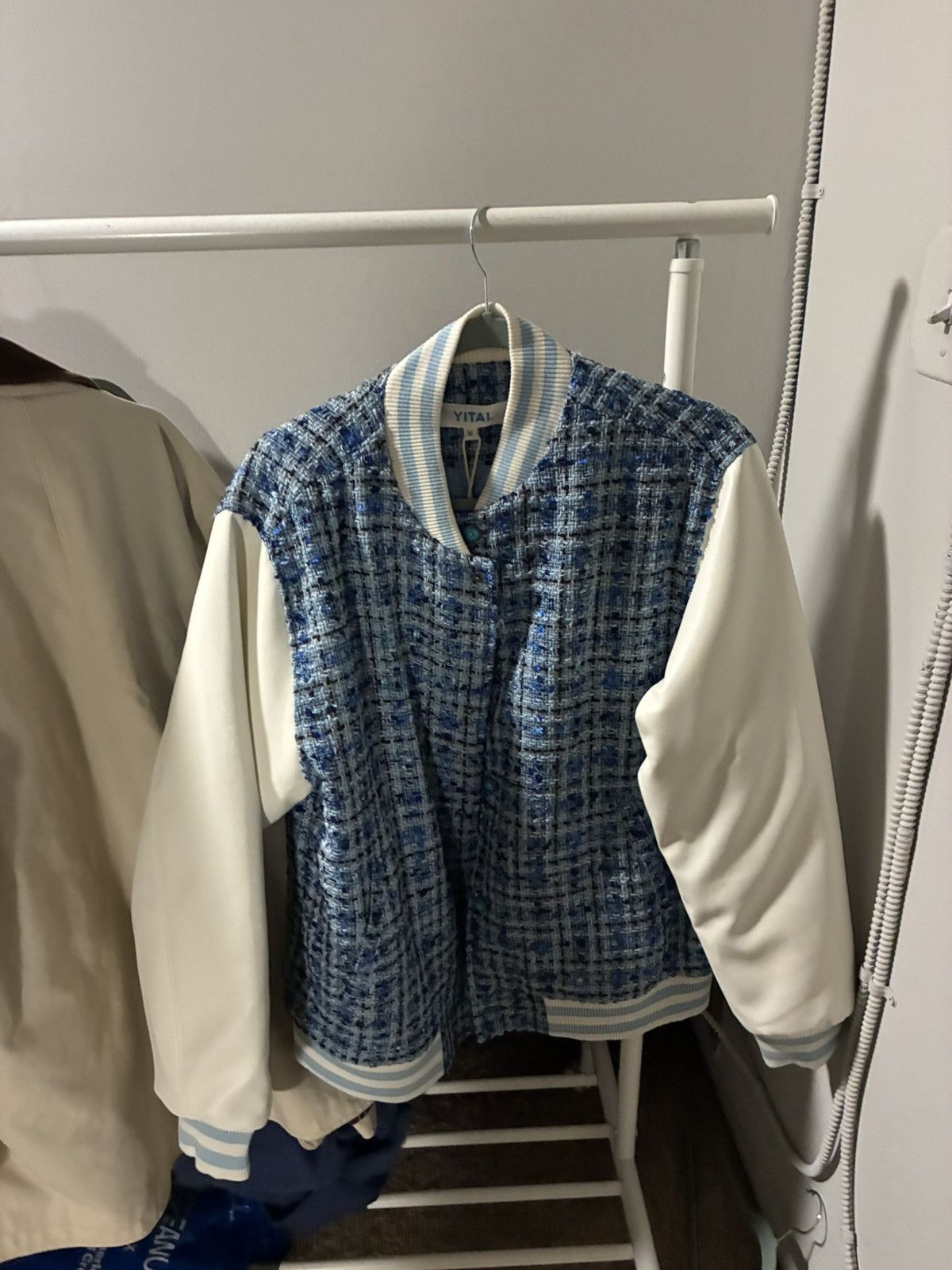 YITAI YITAI Marine Tweed Varsity Jacket Size US M / EU 48-50 / 2 - 3 Thumbnail