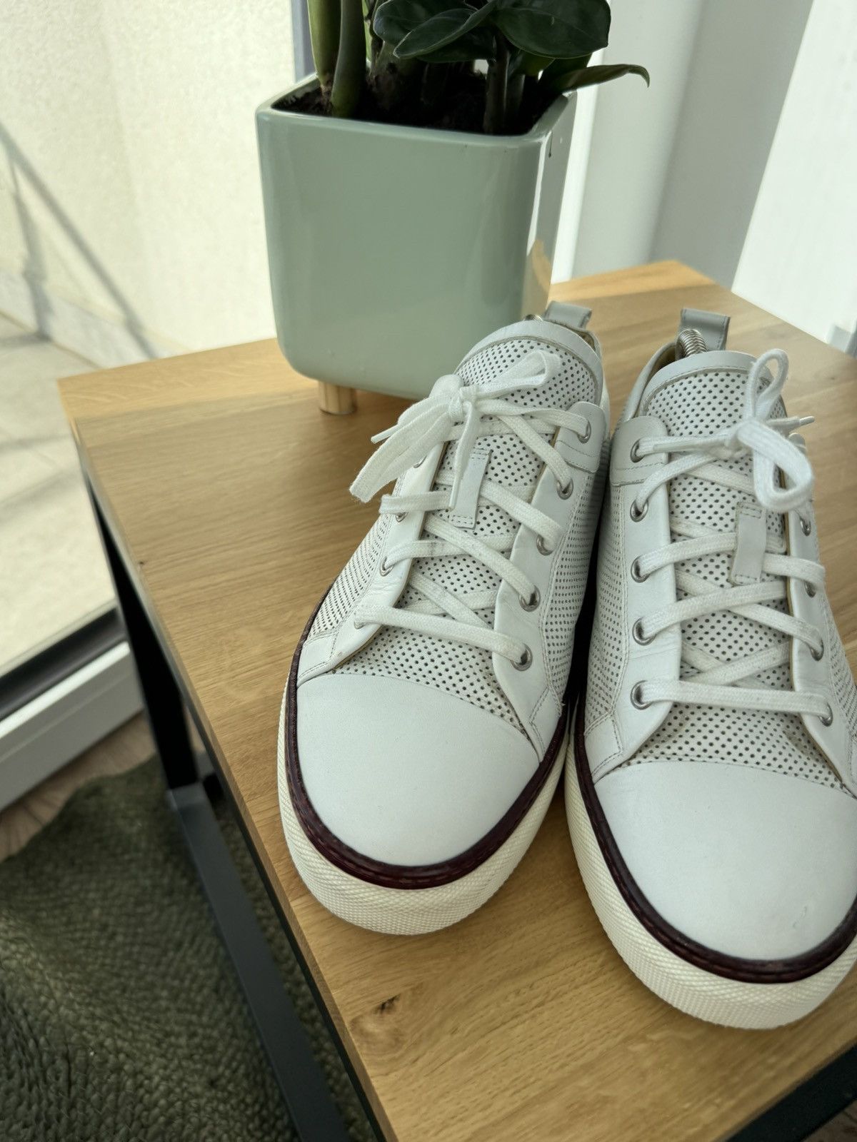 Hermes Hermes Sneakers Leather White logo Shoes 44 Size US 10 / EU 43 - 7 Thumbnail