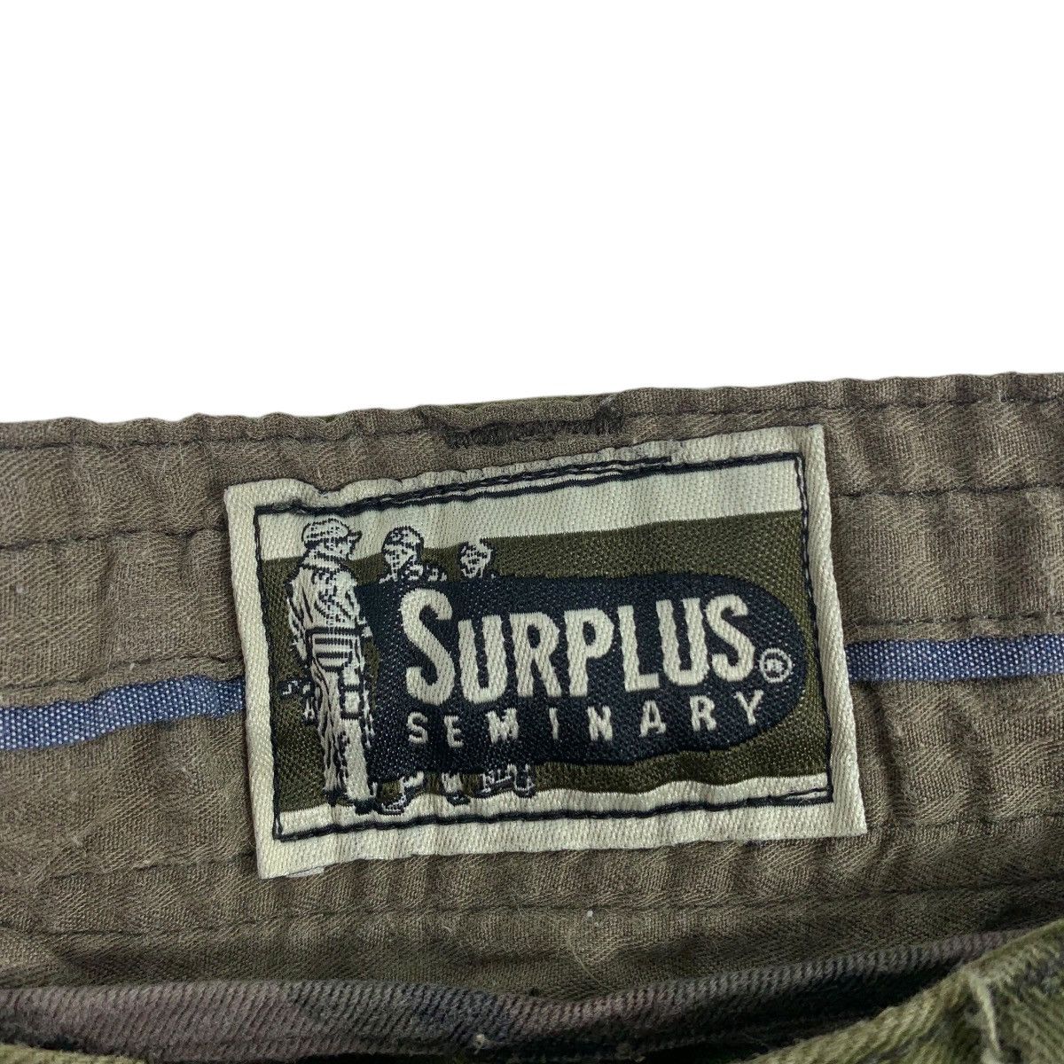 Japanese Brand SURPLUS SEMINARY Army colour cargo pants Size US 31 - 3 Thumbnail