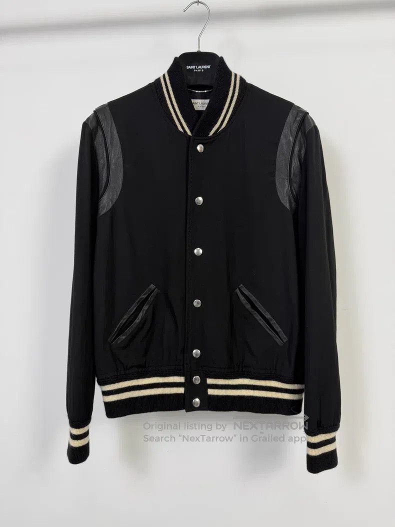Saint Laurent Paris Saint Laurent Paris Black samurai leather baseball jacket Size US L / EU 52-54 / 3 - 1 Thumbnail