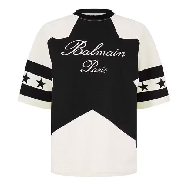 Balmain o1g2r1mq0924 T- Shirts in Creme & Noir Size XS / US 0-2 / IT 36-38 - 1 Thumbnail