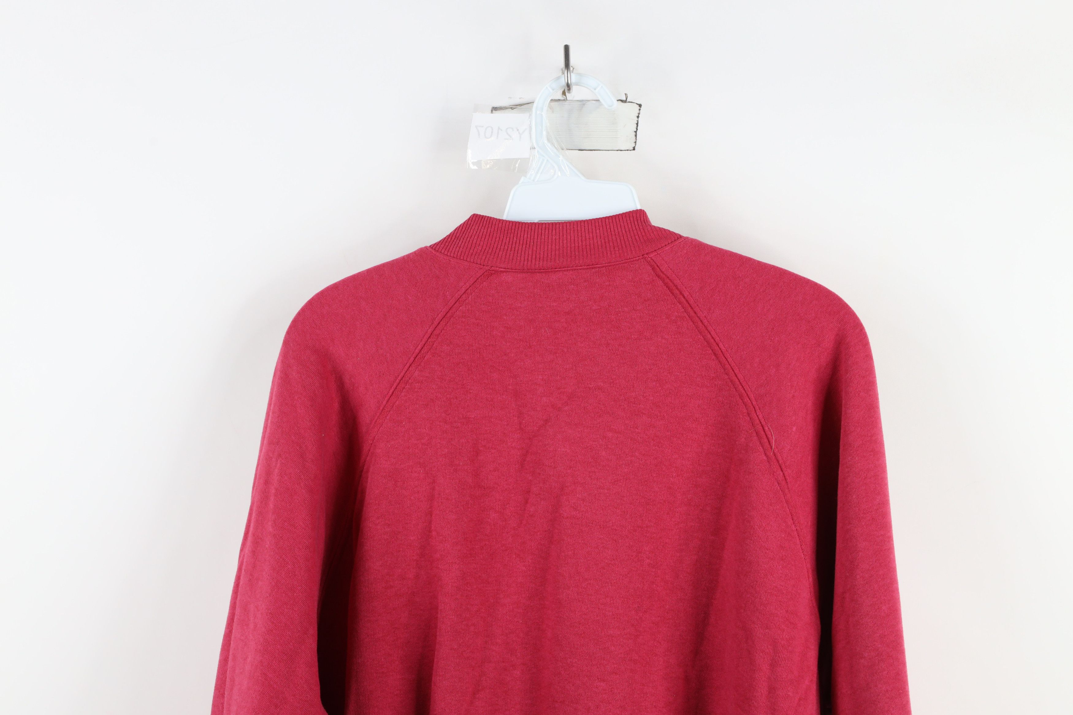 Vintage Vintage 90s Streetwear Flower Floral Henley Sweatshirt Red Size M / US 6-8 / IT 42-44 - 9 Thumbnail