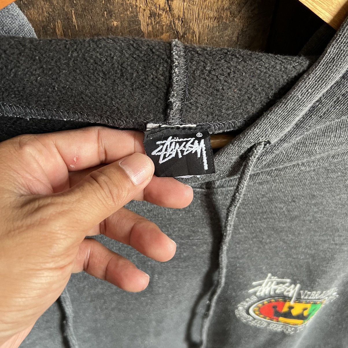 Stussy Vintage 80's Stussy Rasta Crown Big Logo Hoodie Size US M / EU 48-50 / 2 - 5 Thumbnail