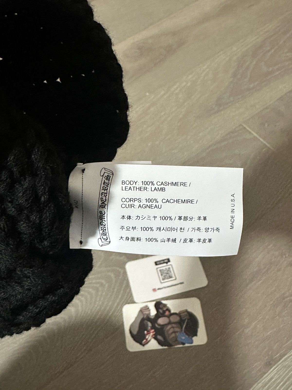 Chrome Hearts Chrome Hearts Cross Patch Cashmere Beanie Kids Size ONE SIZE - 5 Thumbnail