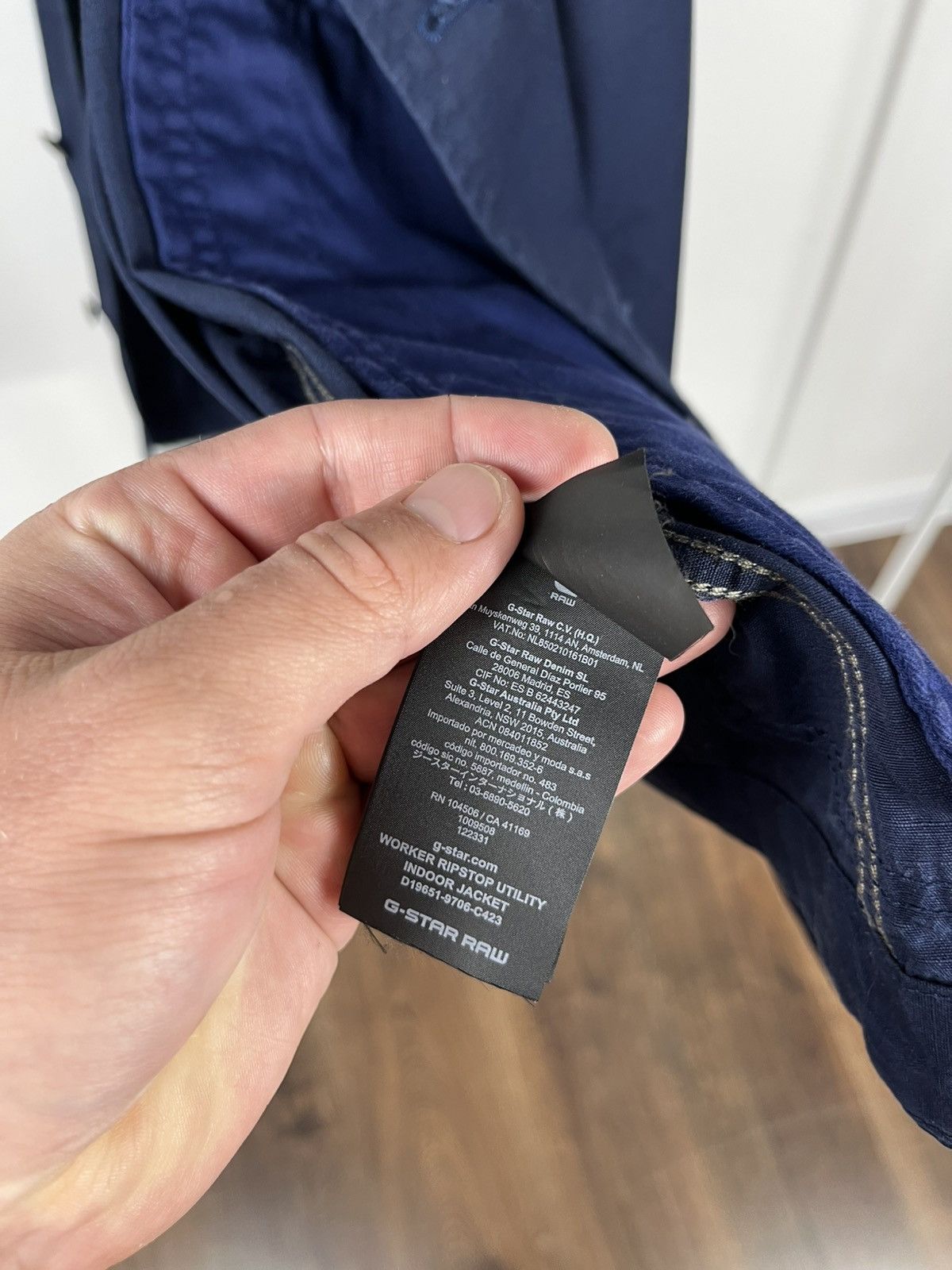 G-Star G-Star RAW Utility Worker Jacket M Navy Ripstop Stand Collar Size US M / EU 48-50 / 2 - 11 Thumbnail