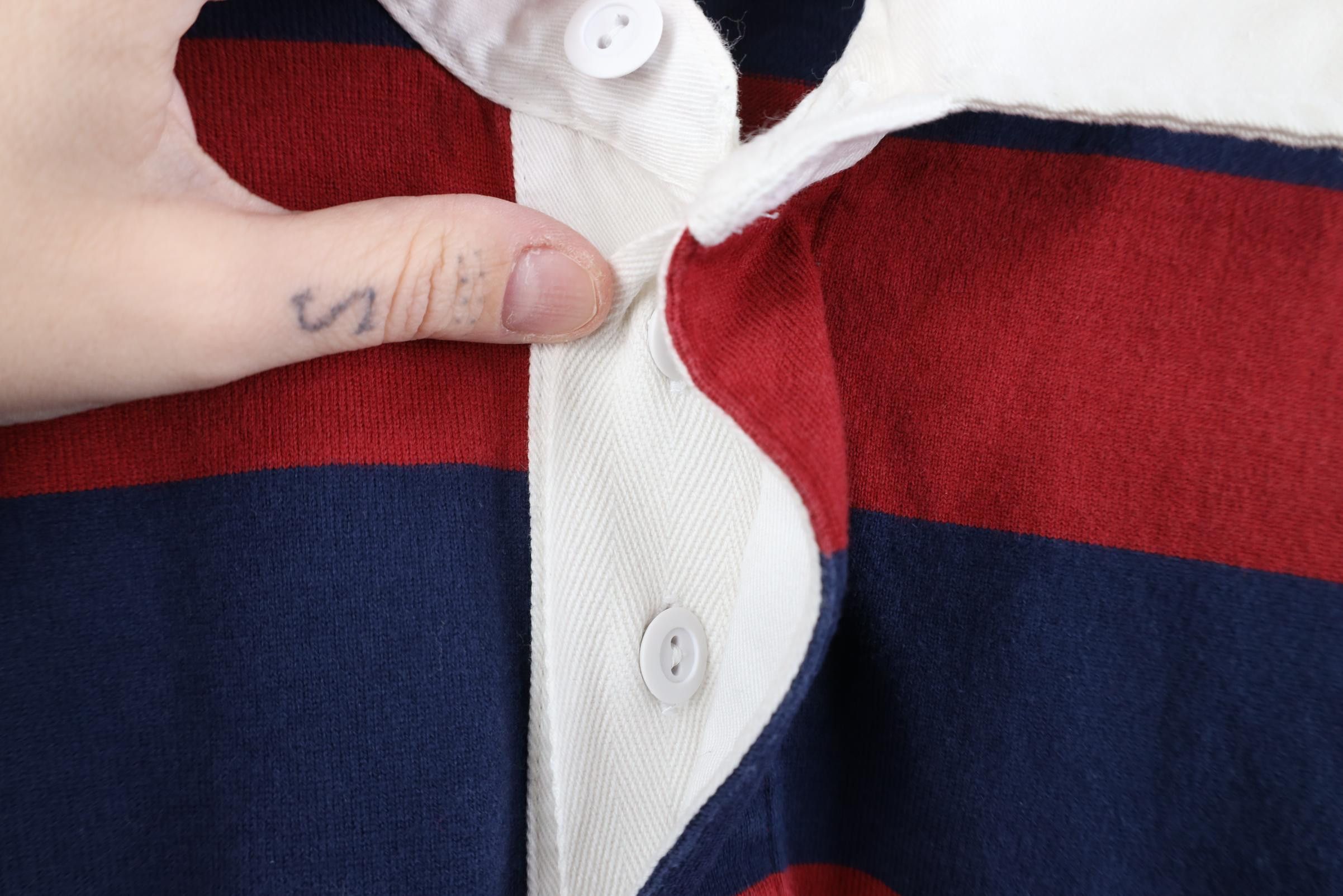 Eddie Bauer Vintage 90s Y2K Eddie Bauer Heavy Striped Rugby Polo Shirt Size US L / EU 52-54 / 3 - 7 Thumbnail