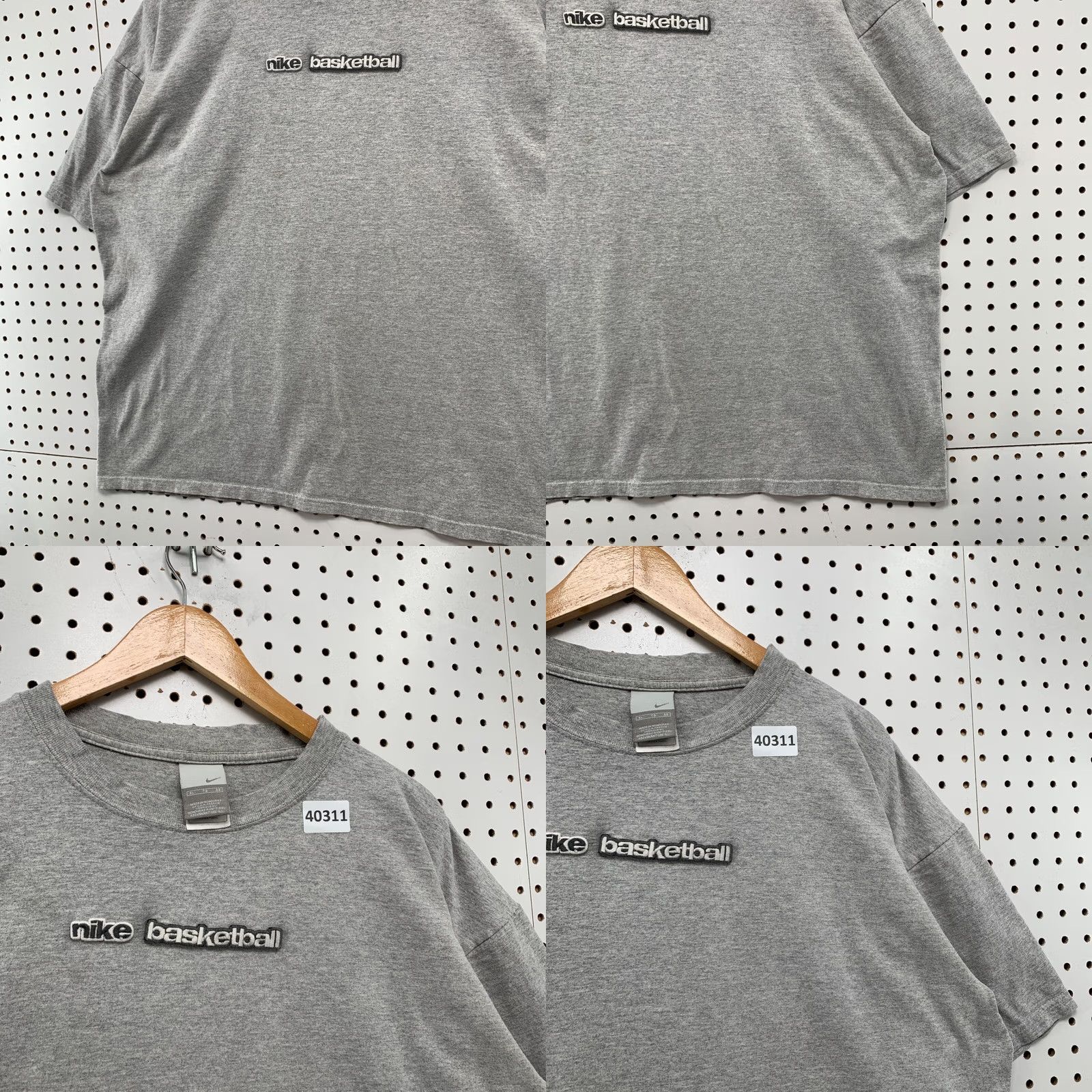 Nike VINTAGE Nike Basketball Shirt Mens XL Gray Embroidered Size US XL / EU 56 / 4 - 8 Thumbnail