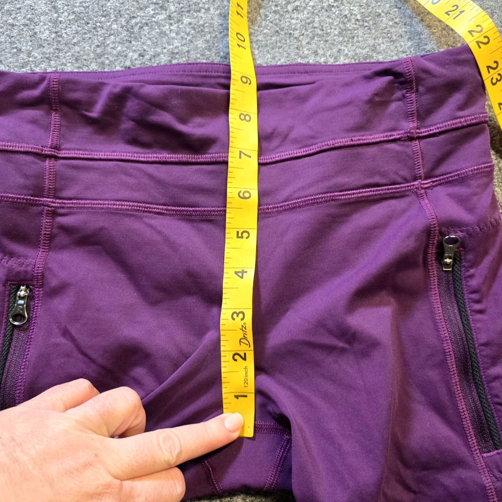 Lululemon Lululemon Leggings Womens Size 6 Purple Inspire II Cropped Casual Athletic Activewear Yoga Tights Skinny Inseam 26 in Magenta Pattern Solid Size 28" / US 6 / IT 42 - 7 Thumbnail