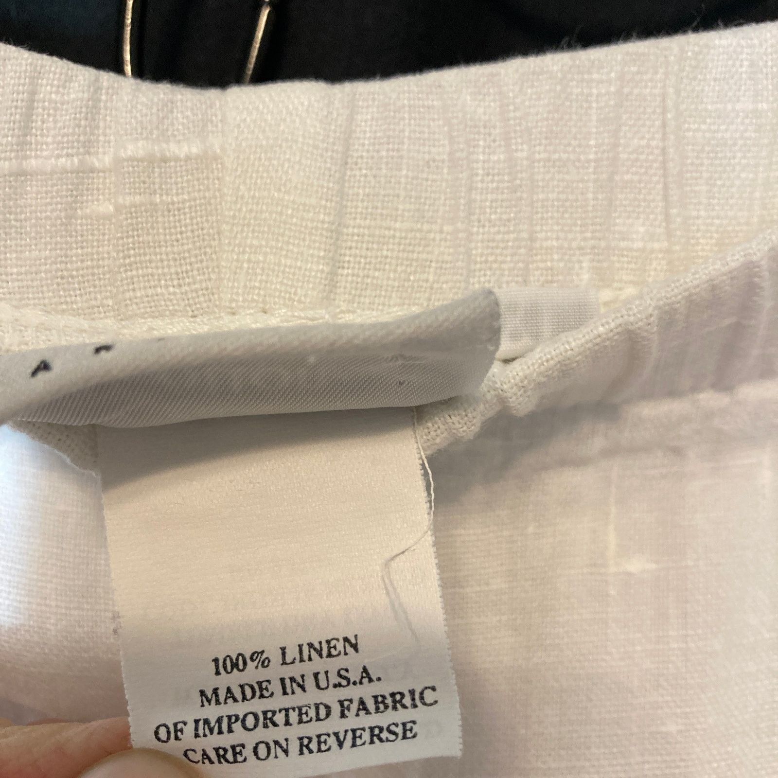 Other Marc Ware Hot Cotton Linen White Pull On Casual Capri Pants Size 38" / US 16 / IT 52 - 7 Thumbnail