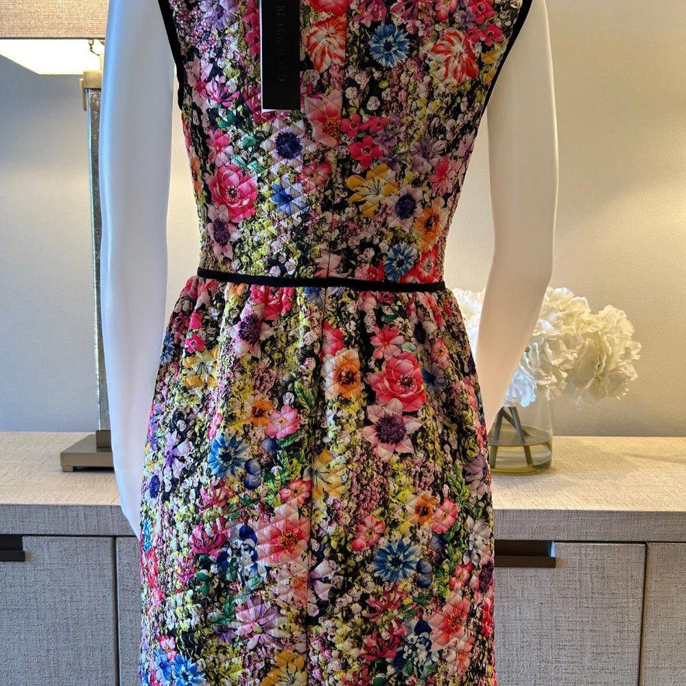 Designer Black Halo Marina Sleveless Floral Dress Size M / US 6-8 / IT 42-44 - 6 Thumbnail
