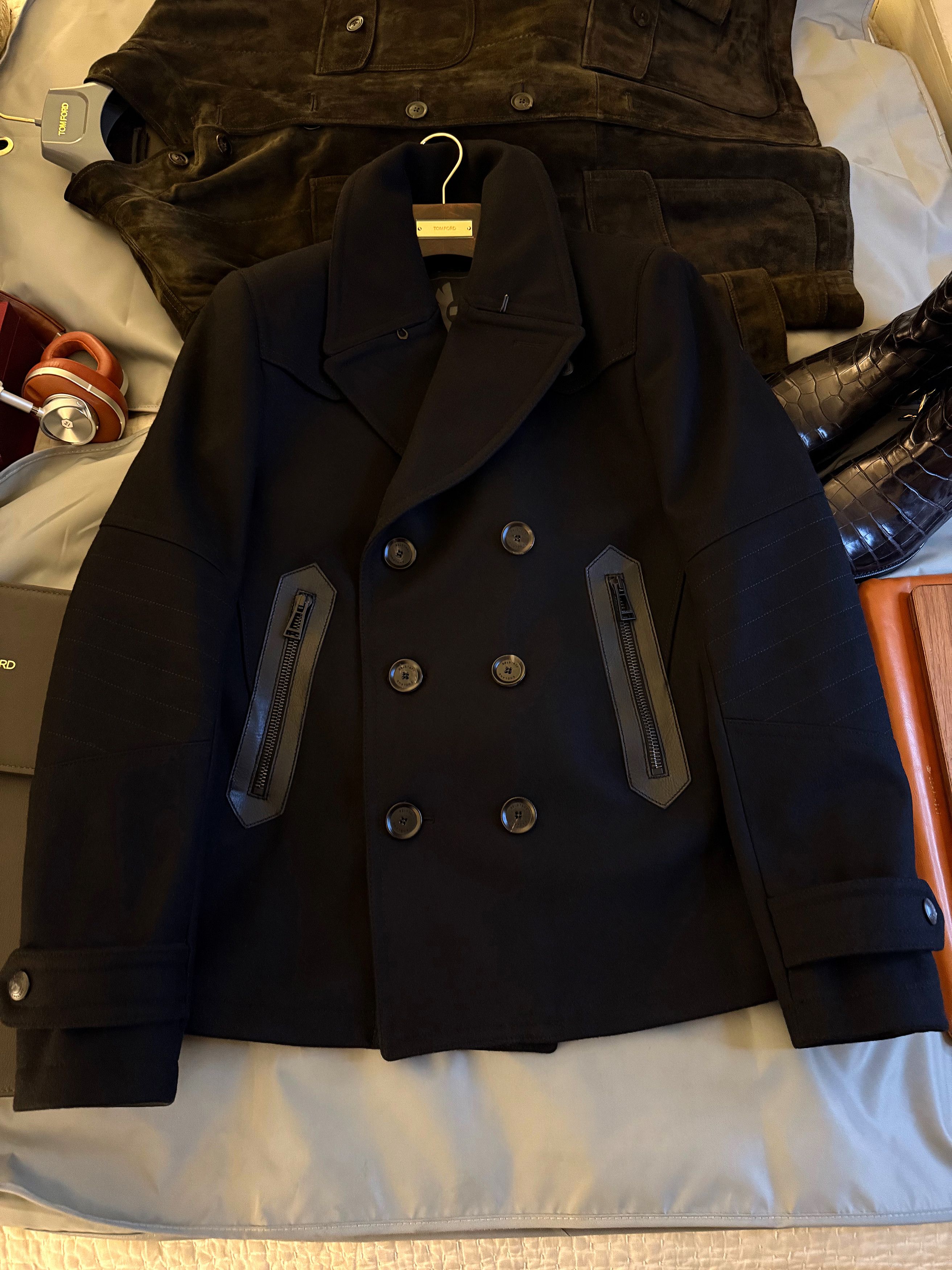 Belstaff Coveted, Badass $1,700 w/tax Leather Accents Peacoat Size US M / EU 48-50 / 2 - 4 Thumbnail