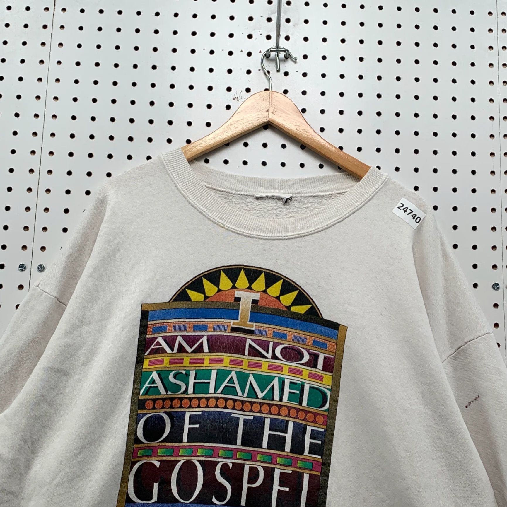 Fruit Of The Loom VINTAGE Fruit of the Loom Crewneck Sweatshirt Men 2XL White Gospel 90s Faith Religious Fleece Size US XXL / EU 58 / 5 - 3 Thumbnail