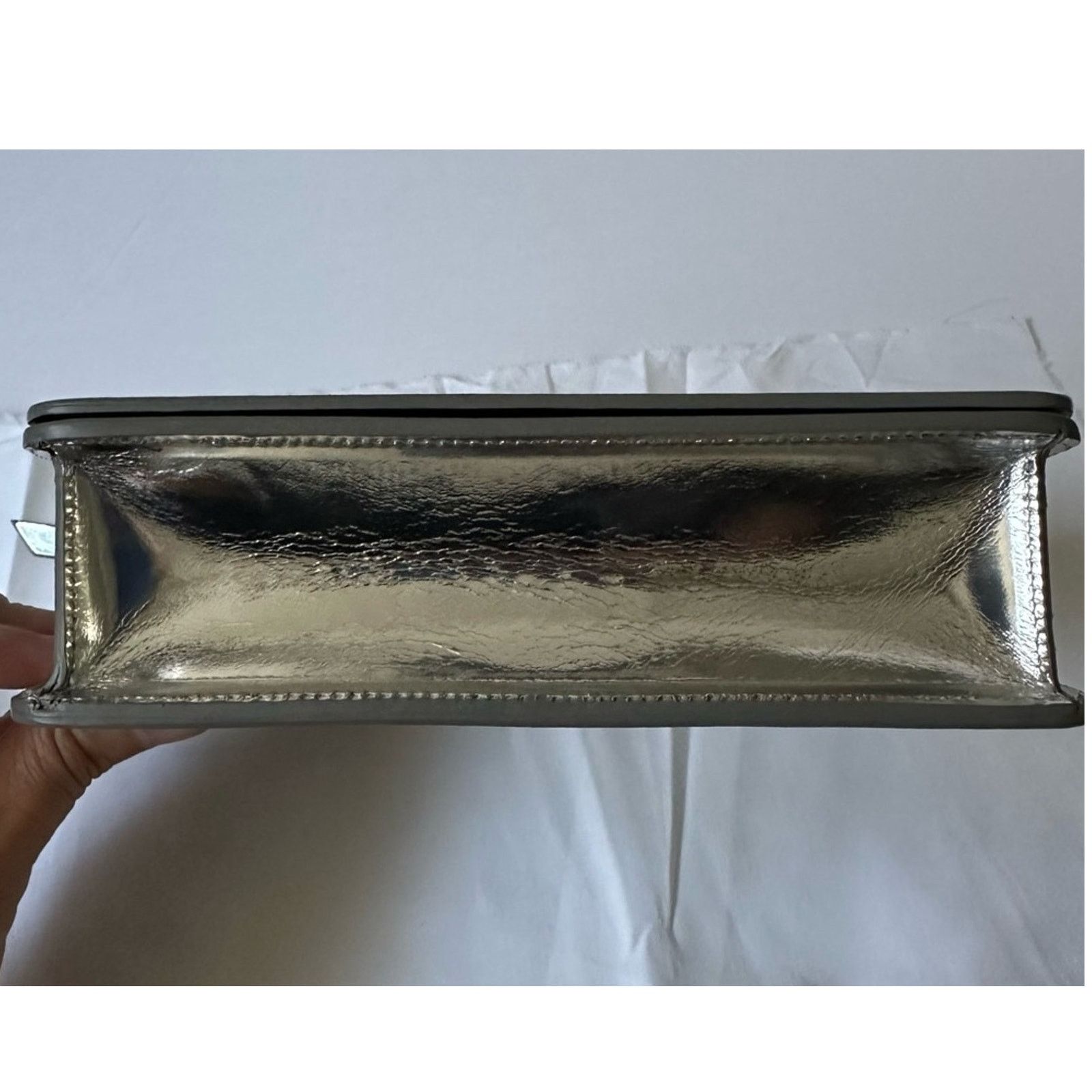 Maison Margiela MM11 SS17 Silver Reflective Mirror Leather Clutch w/ Strap Size ONE SIZE - 8 Thumbnail