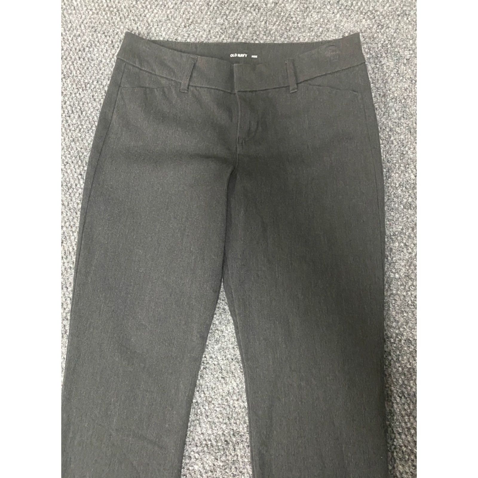 Old Navy Old Navy Womens Pants 2 Gray pixie straight Cotton Knit Zipper Regular Inseam 26 in Chino Casual Womens Size 26" / US 2 / IT 38 - 6 Thumbnail