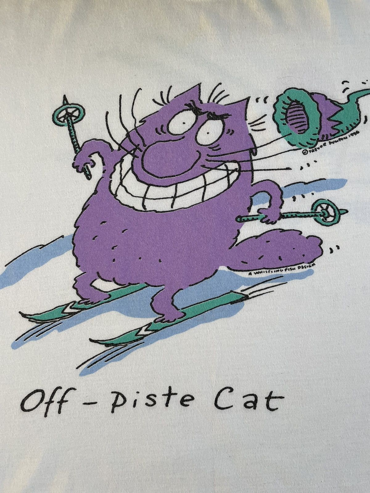 Vintage 1996 Off - Piste Cat Vintage T-Shirt Trevor Dunton VERY RARE Size US L / EU 52-54 / 3 - 8 Thumbnail