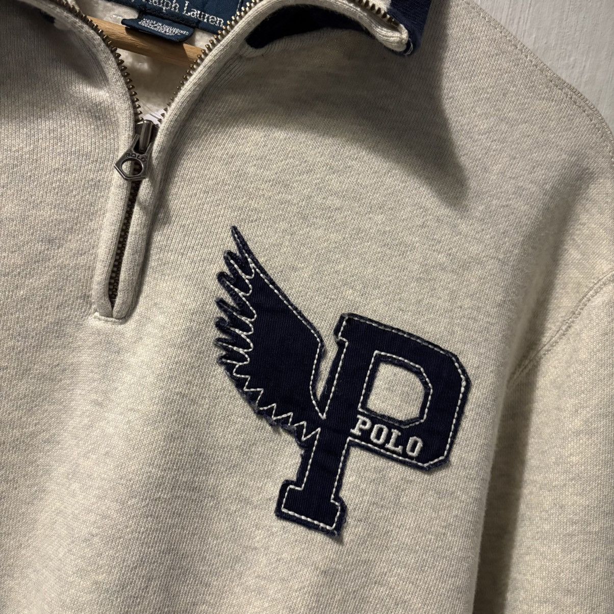 Polo Ralph Lauren Very Rare Pieces ! Polo Wing Quarter Zip Sweatshirt Size US S / EU 44-46 / 1 - 3 Thumbnail