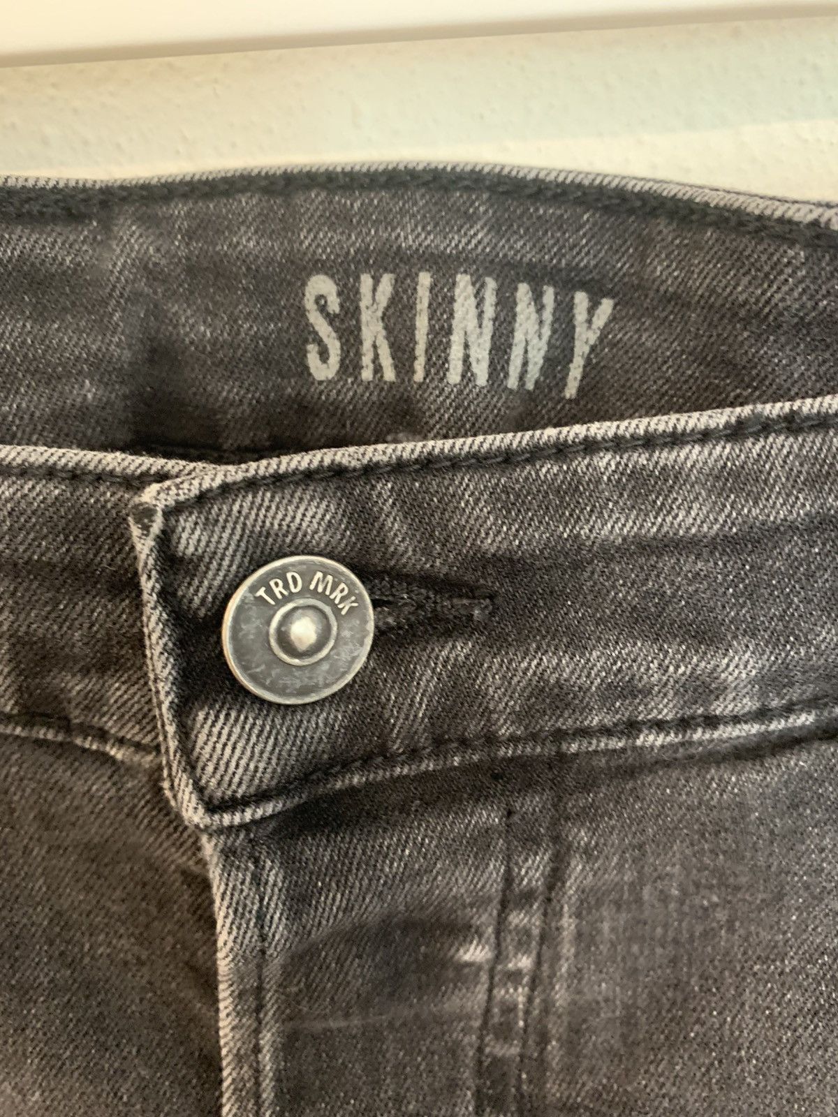 Vintage faded distressed skinny jeans Size US 34 / EU 50 - 4 Thumbnail