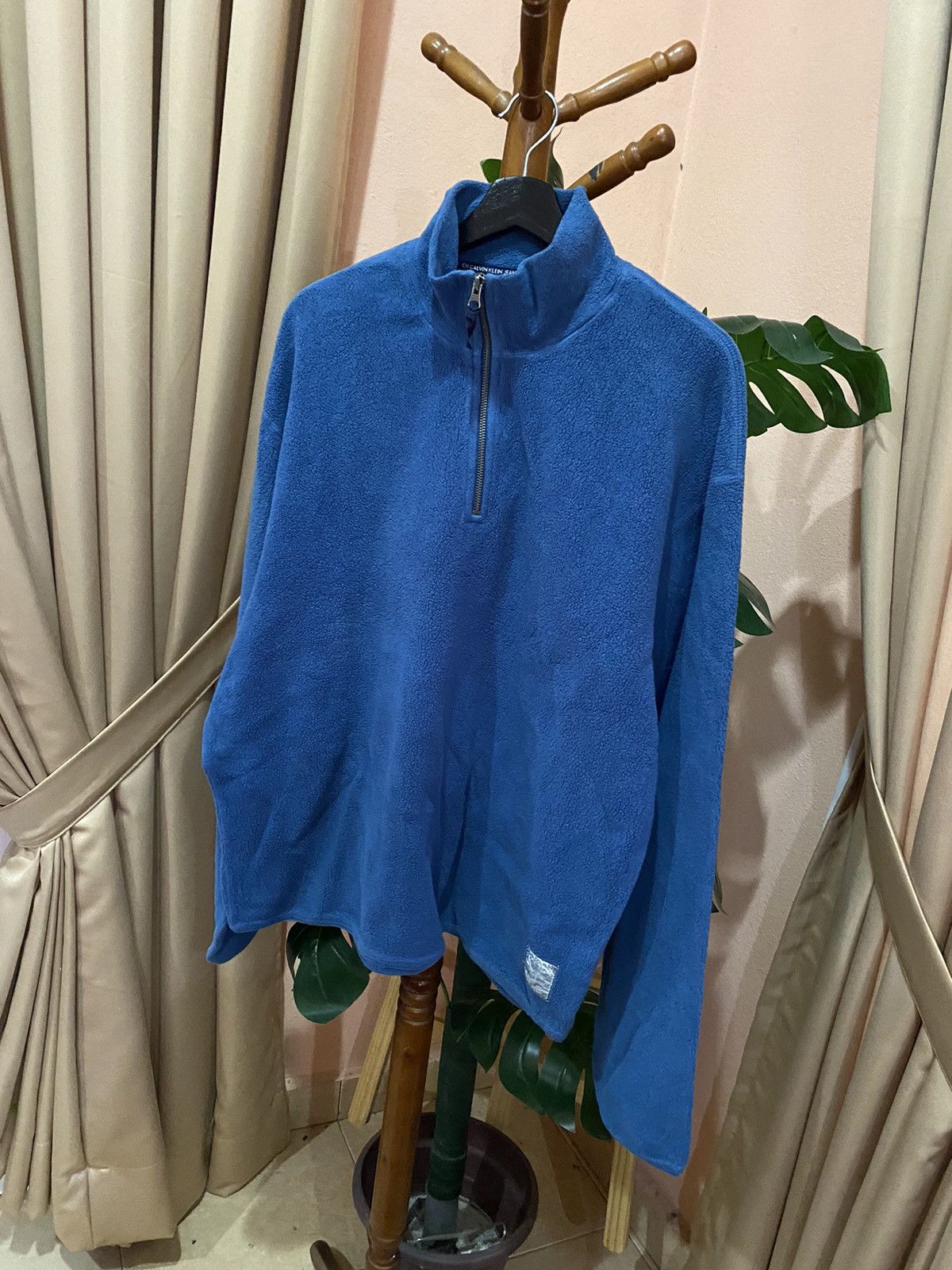 Calvin Klein VINTAGE CALVIN KLIEN HALF ZIPPER FLEECE Size US XL / EU 56 / 4 - 4 Thumbnail
