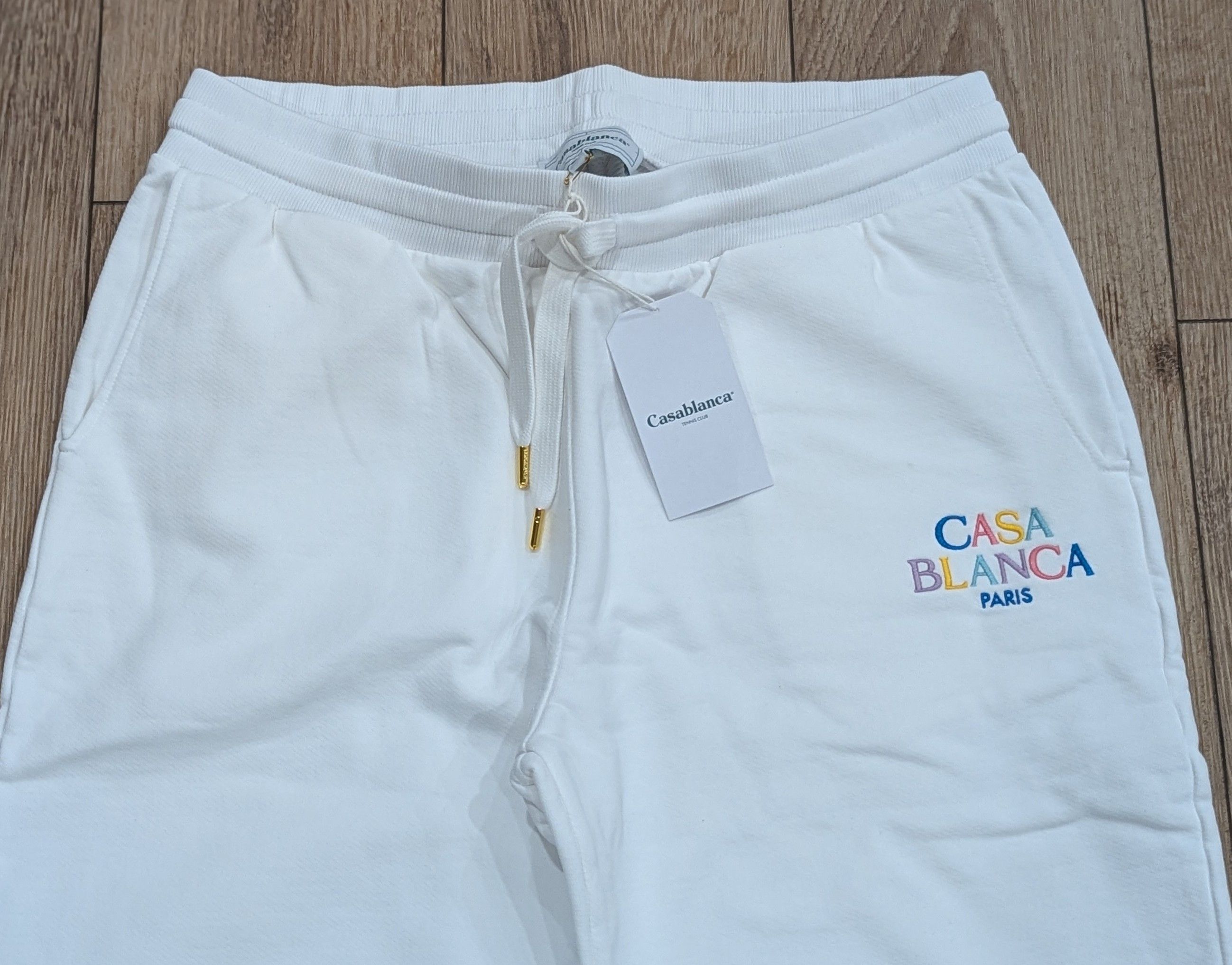 Casablanca Casablanca Stacked Logo Cotton Jogger Pants White Small Size US 30 / EU 46 - 2 Thumbnail