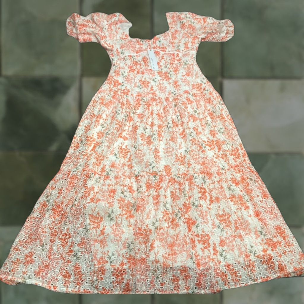 Vintage Adelyn Rae Addison Floral Dress Women's Small White/Pink NWT Size S / US 4 / IT 40 - 1 Thumbnail
