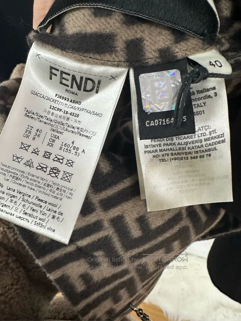 Fendi Fendi Black fully printed coat Size XS / US 0-2 / IT 36-38 - 4 Thumbnail