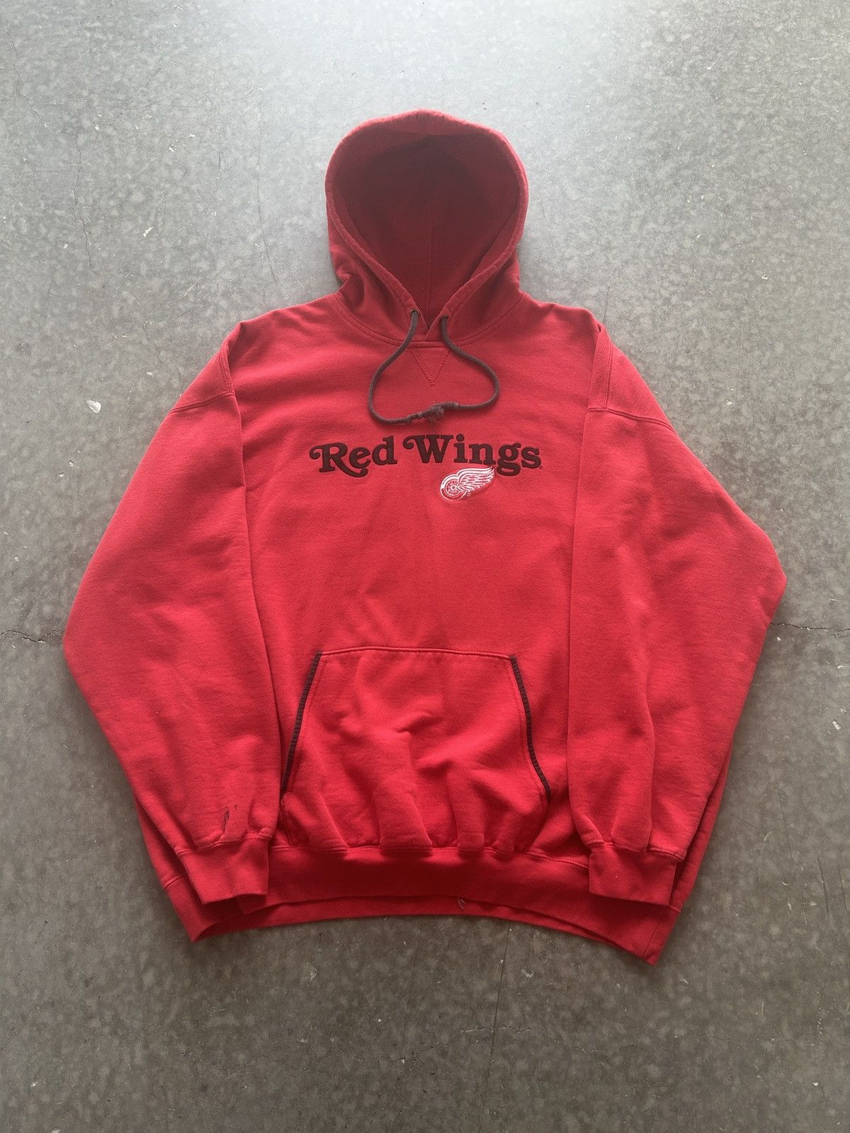 Lee × NHL × Vintage Vintage Y2K Detroit Red Wings Hoodie Embroidered Logo Baggy Size US XXL / EU 58 / 5 - 1 Thumbnail