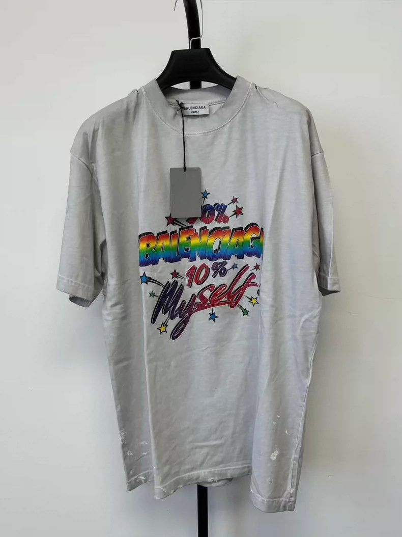 Balenciaga Solid monogrammed crewneck casual short sleeve