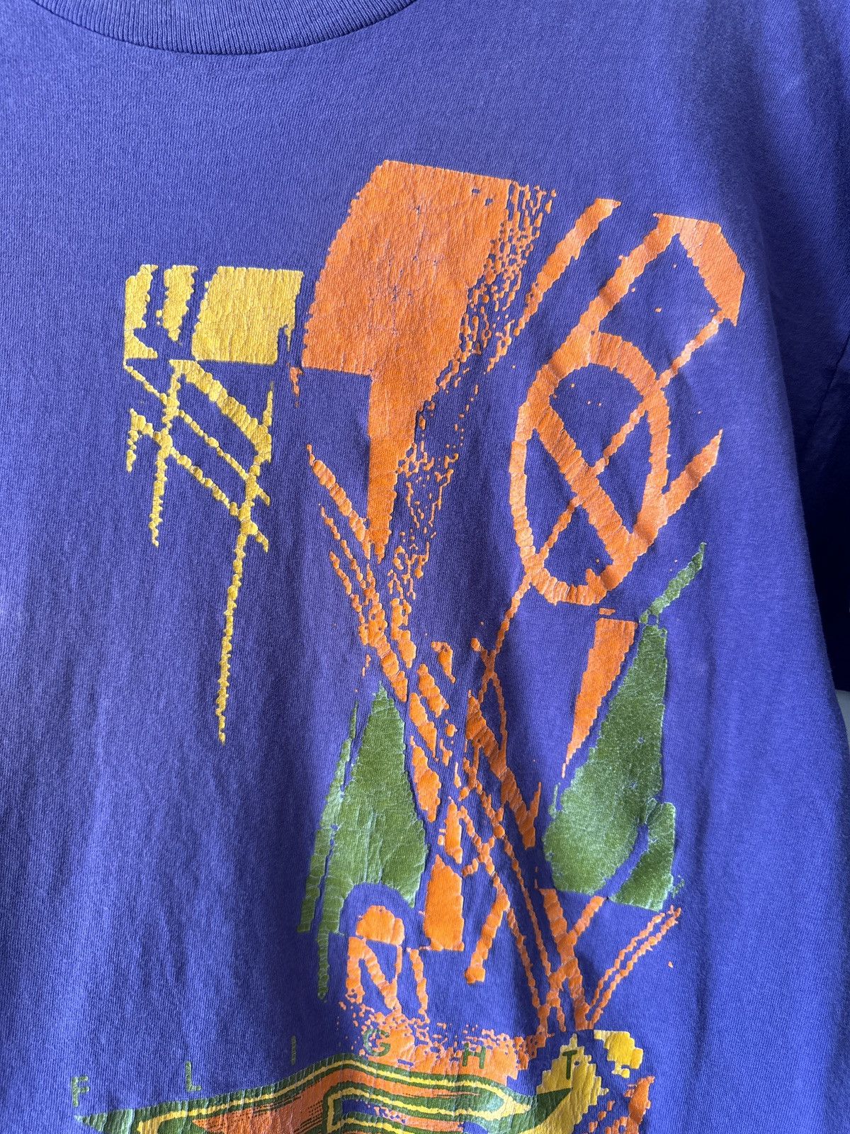 Nike × Vintage Vintage 90s Nike Flight T Shirt Size XL Purple Made In USA Size US XL / EU 56 / 4 - 2 Thumbnail